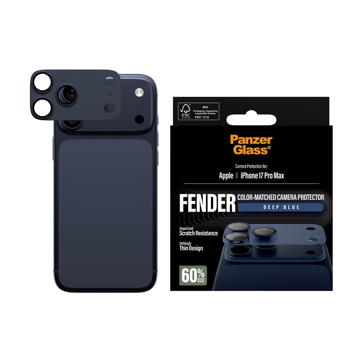 PanzerGlass Fender Camera Protector Deep Blue iPhone 17 Pro Max Mobil Tilbehør PG94000