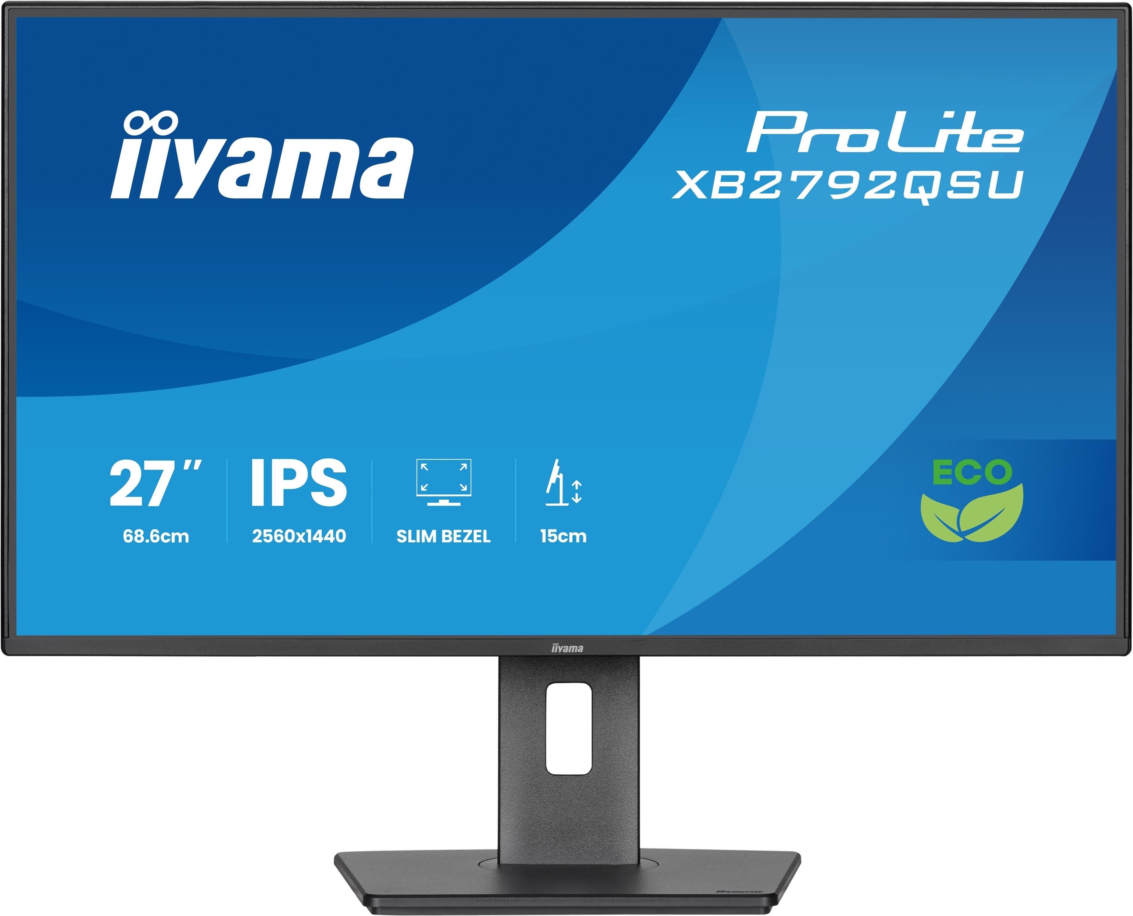 27" iiyama ProLite XB2792QSU-B1 - LED monitor - Full HD (1080p) - 27" Computerskærm Black