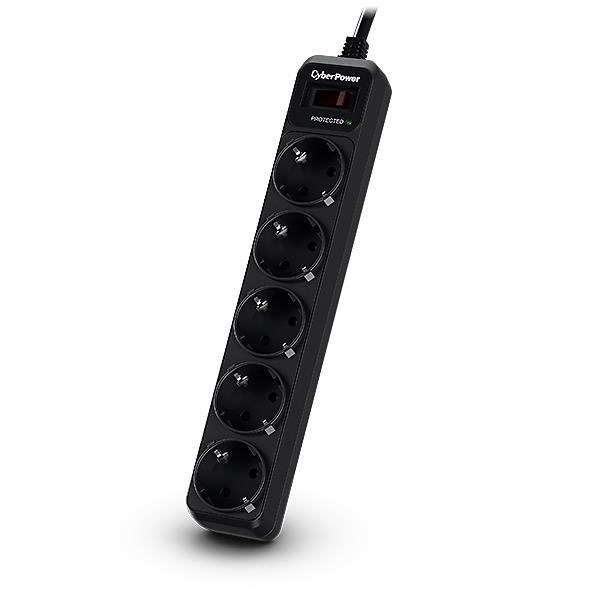CyberPower B0520SC0-DE - 5-Port Surge Protection Strømkabel Sort