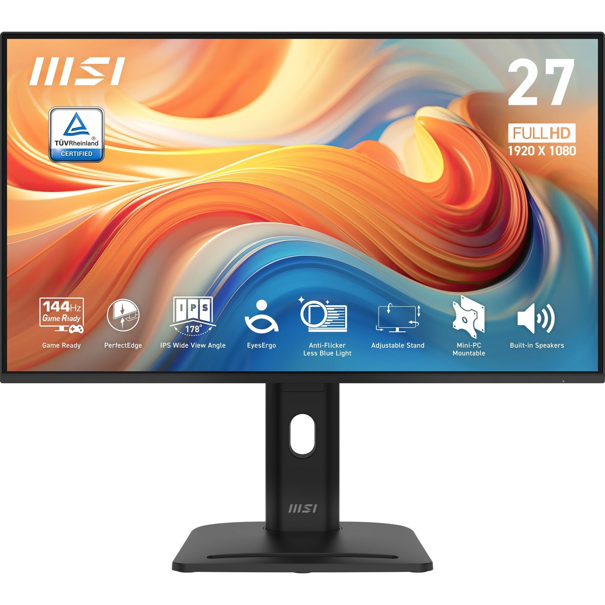 27" MSI PRO MP275PG - 1920x1080 (FHD) - 144Hz - IPS Computerskærm Black PRO MP275PG E14