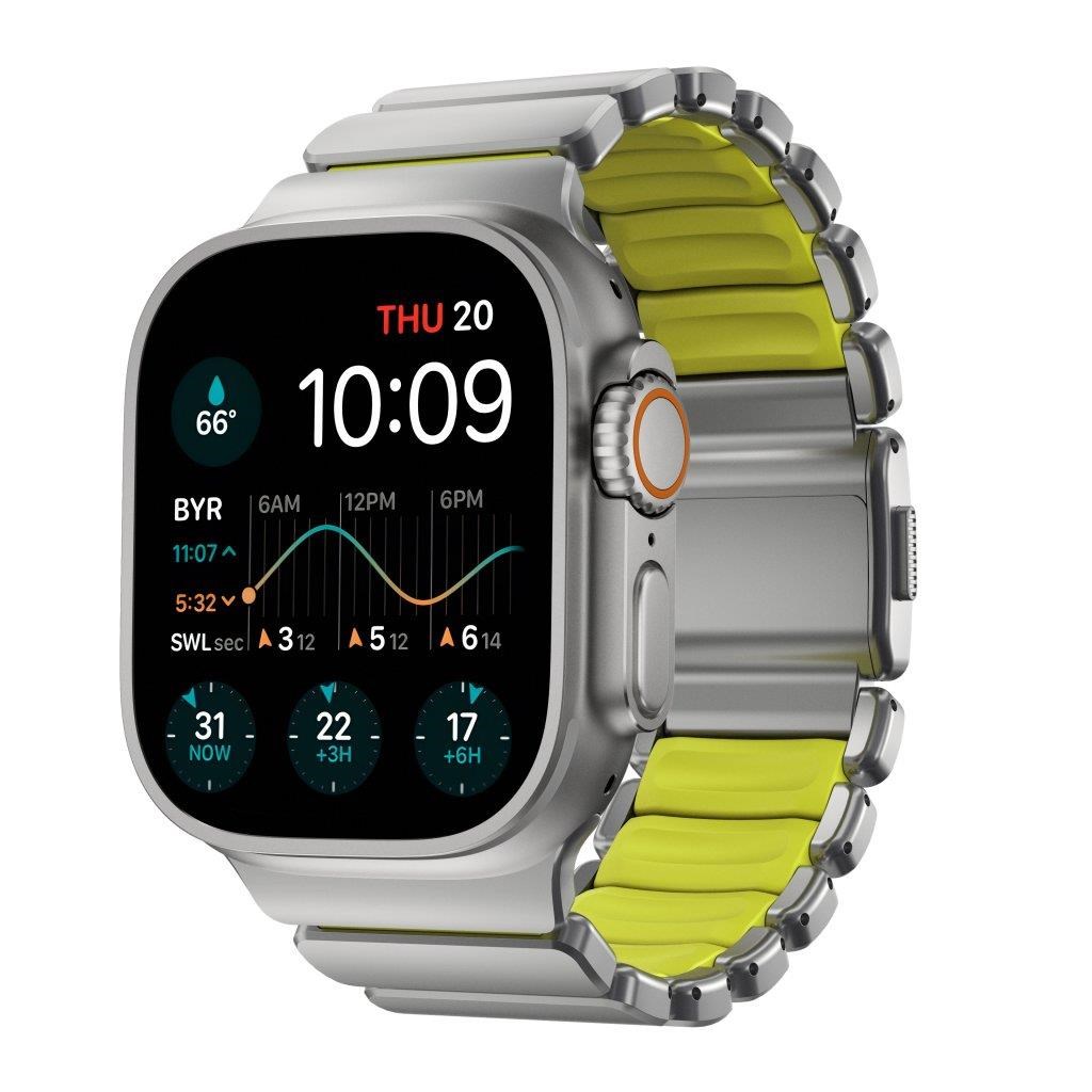 Nomad Stratos Band - 49mm | Natural Titanium | Volt FKM Smartwatch Tilbehør NM011147858