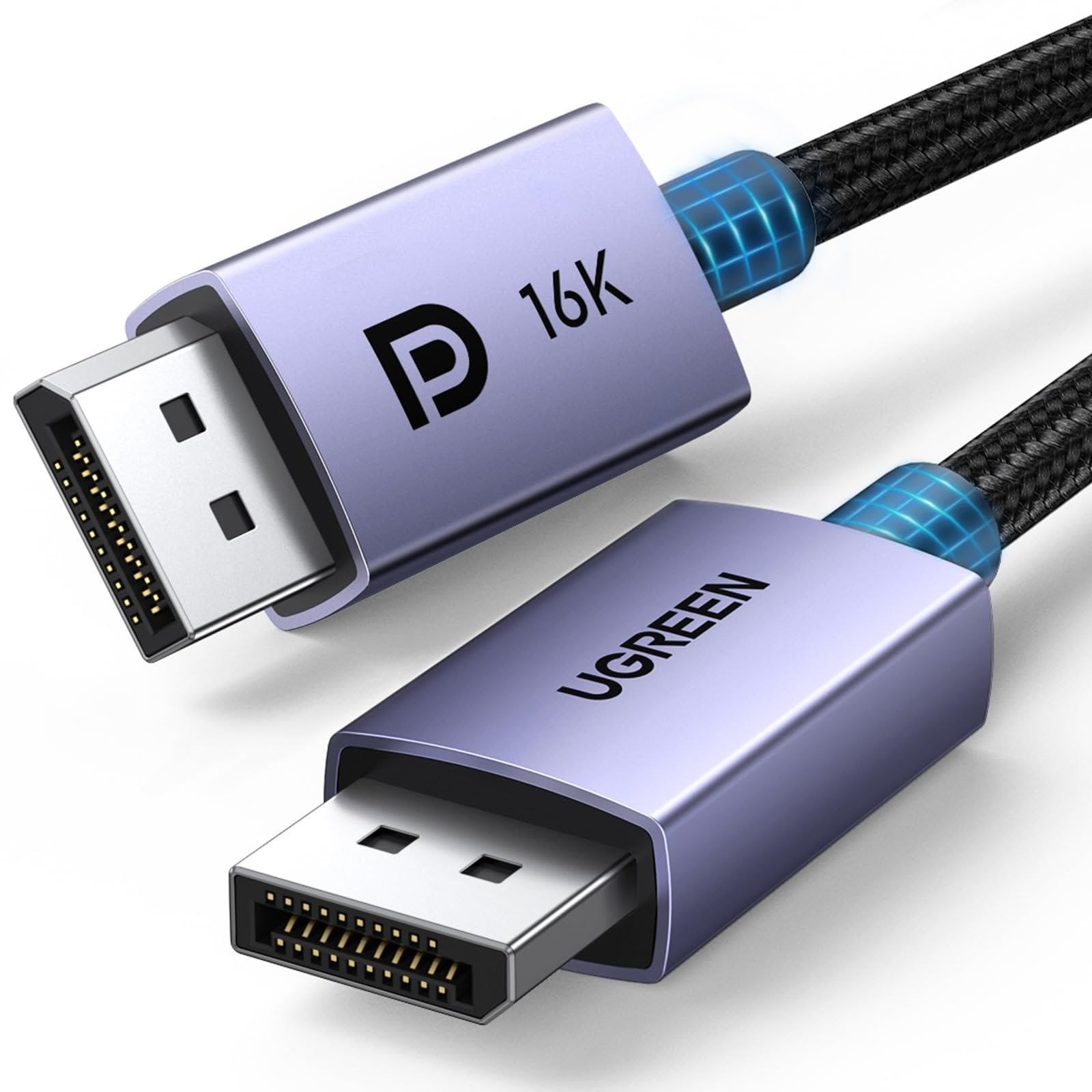 UGREEN DisplayPort 2.1 - 2m - Black Skærmkabel Sort 15384