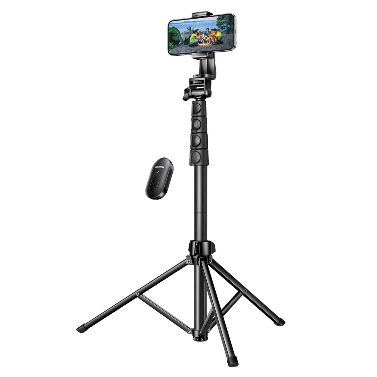 UGREEN 70 inch Aluminum Phone Tripod with Bluetooth Remote Kamerastativ 15609
