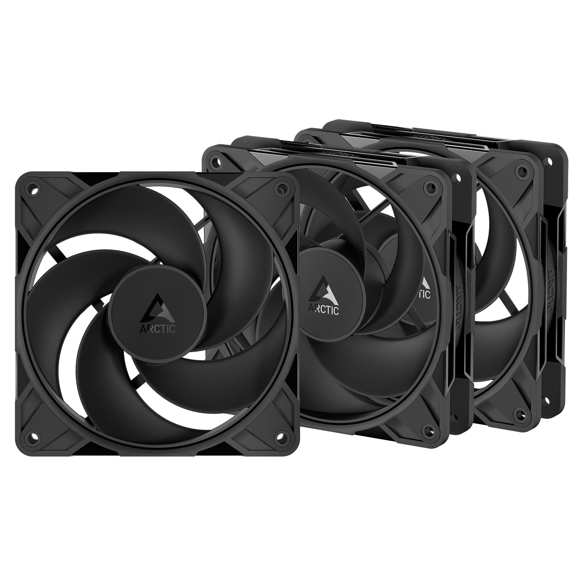 Arctic P12 Pro Reverse - 3 Pack - Kabinet køler - 120mm - Sort Kabinetkøler ACFAN00332A