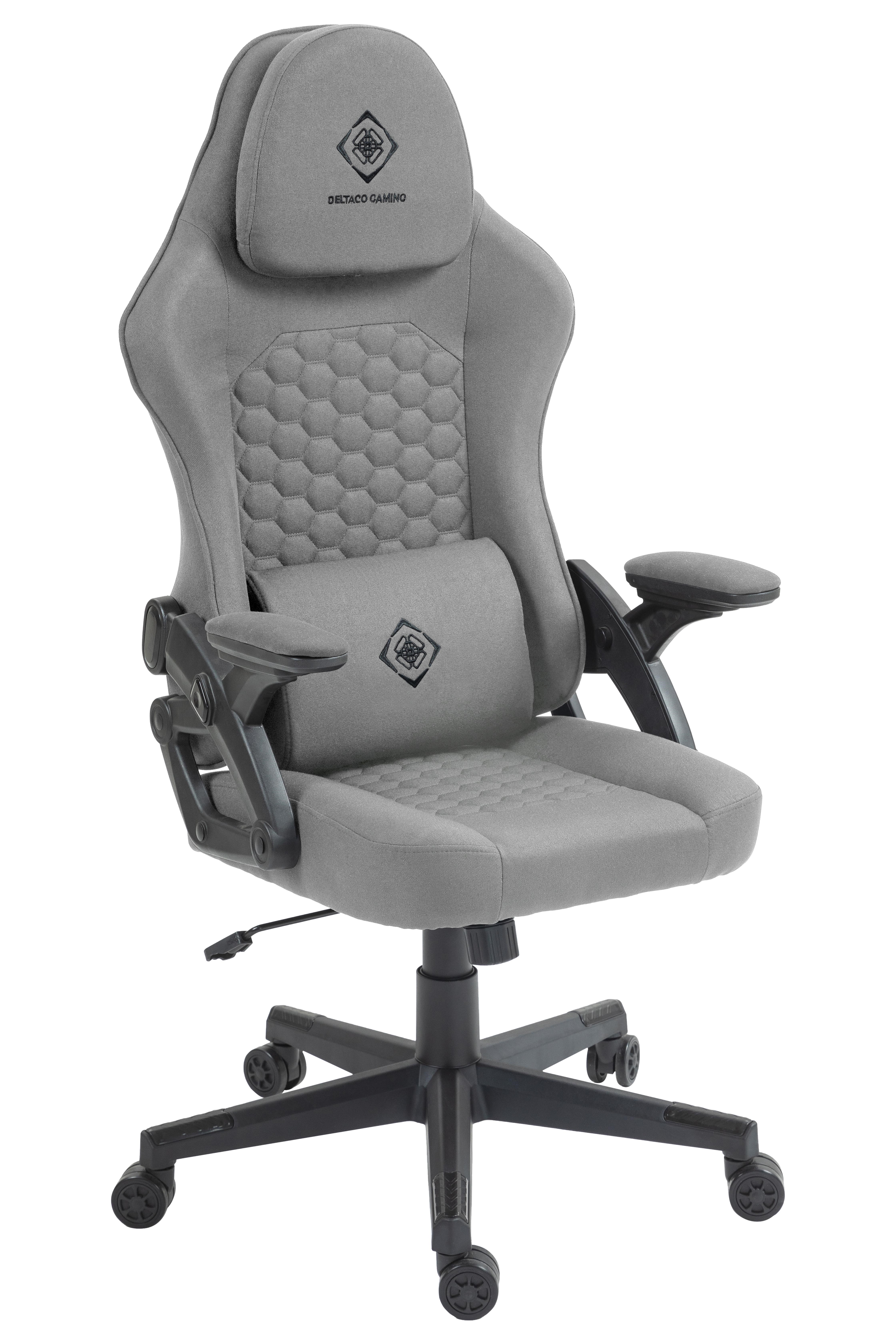 Deltaco DC130 Gaming Gamer Stol - Grå - Stof Gamerstol GAM-180-LG