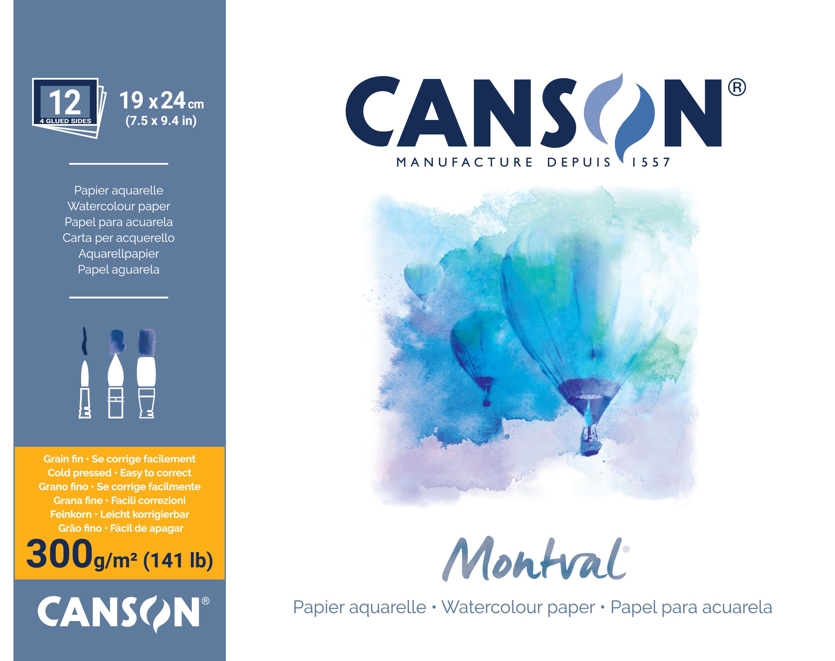 Canson Montval CP 19x24 cm 300G Block 12 SH Hobbyartikel 17-200006533