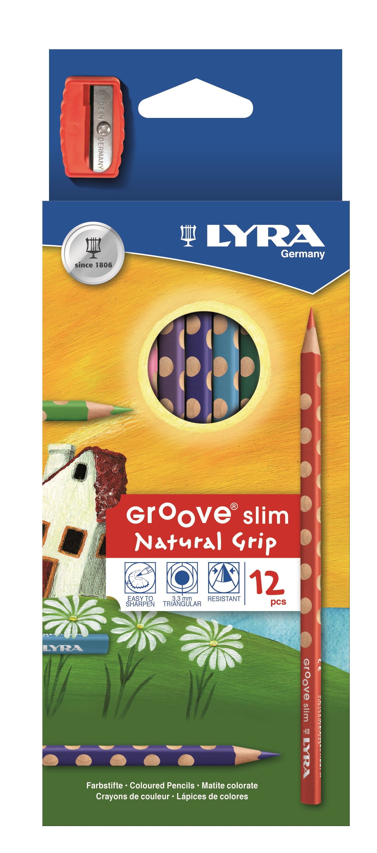 Lyra Groove Slim 12-pack + Sharpener Hobbyartikel 1-2821120