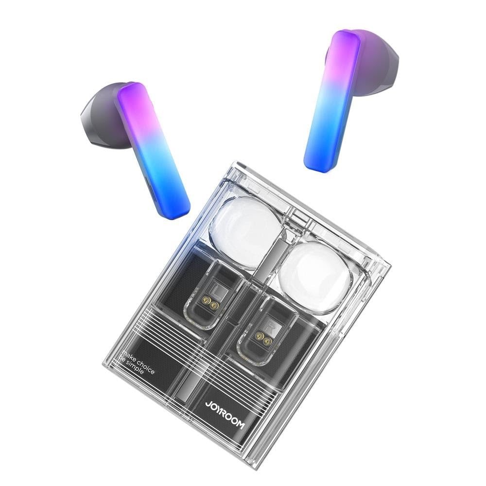 Joyroom TWS JR-TC1 IceLens Series wireless headphones with LED lights - black Hovedtelefoner Og Headset Sort JR-TC1_B
