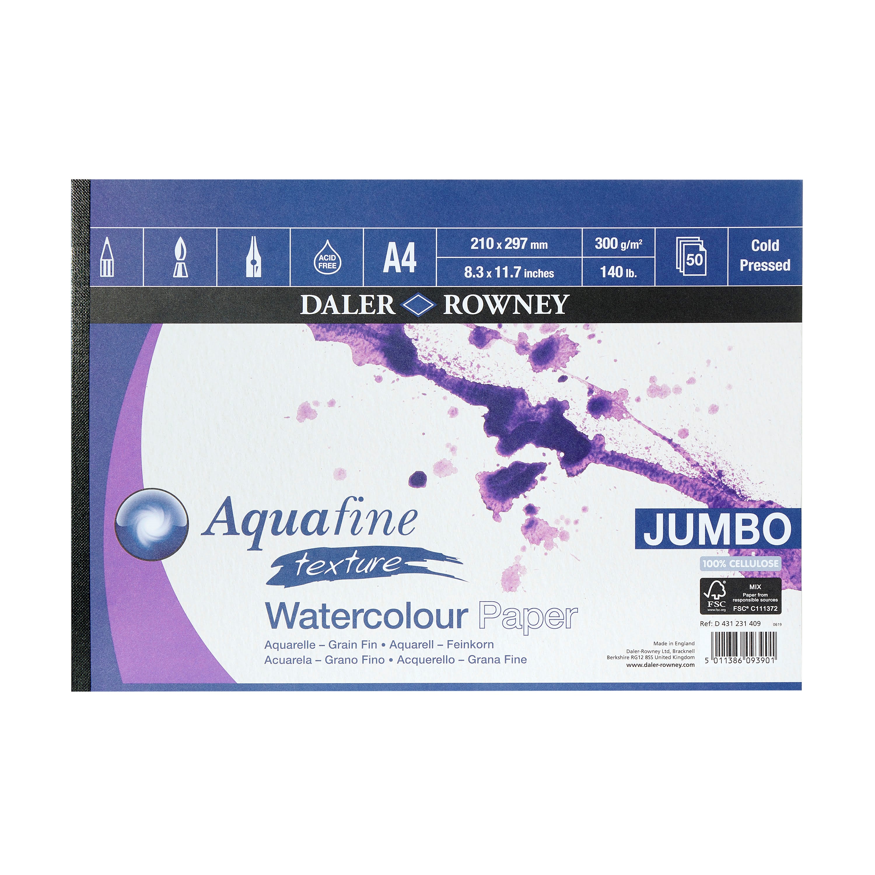 Daler-Rowney Aquafine CP 50 Sheets 300G A4 Hobbyartikel 16-431231409