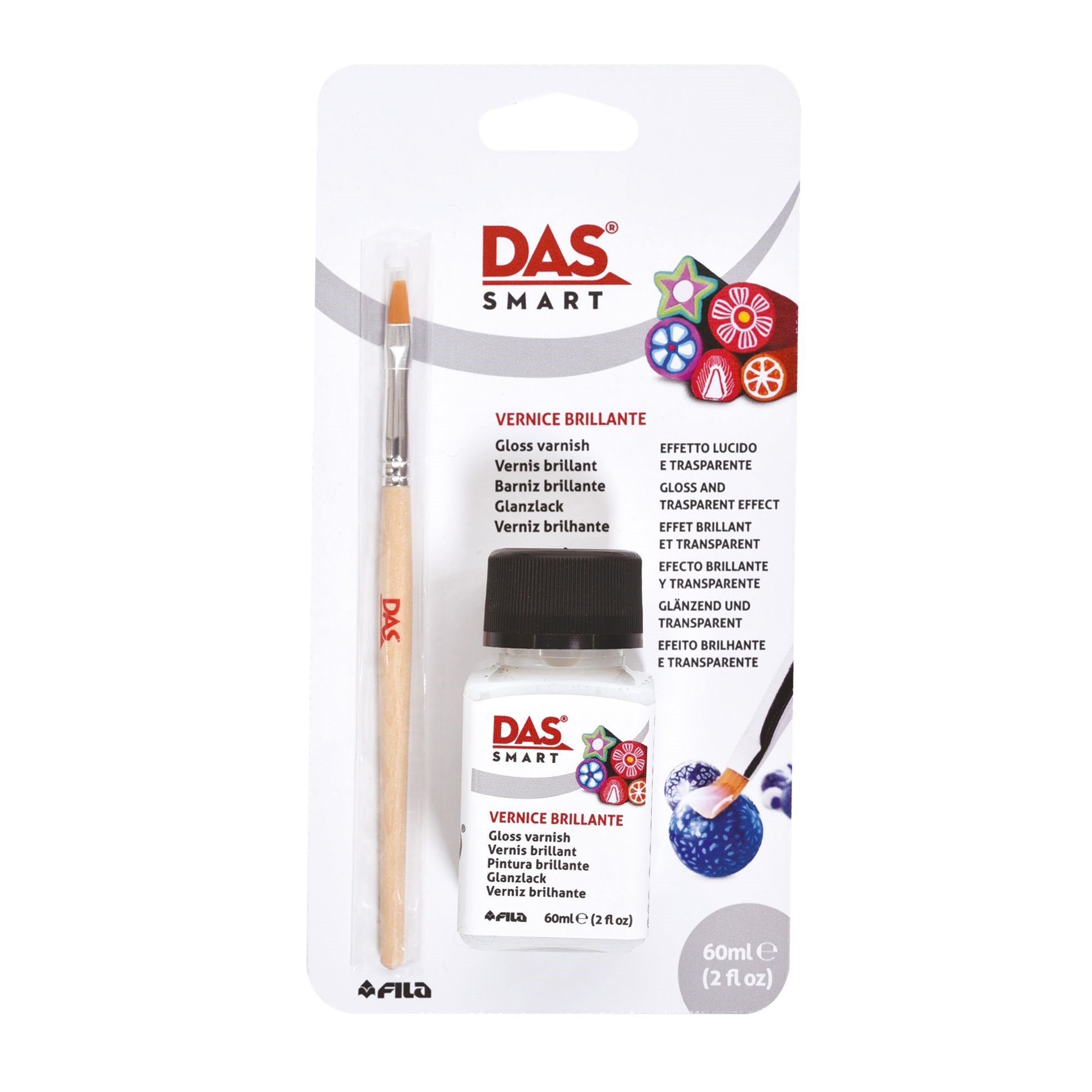 DAS Smart Bottle Gloss Varnish + brush 60 ml BL Hobby Artikler 11-329000