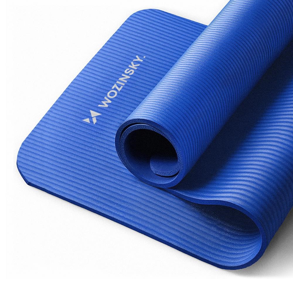 Wozinsky exercise mat 181 x 63 x 0.9 cm thick gymnastic yoga mat - Blue