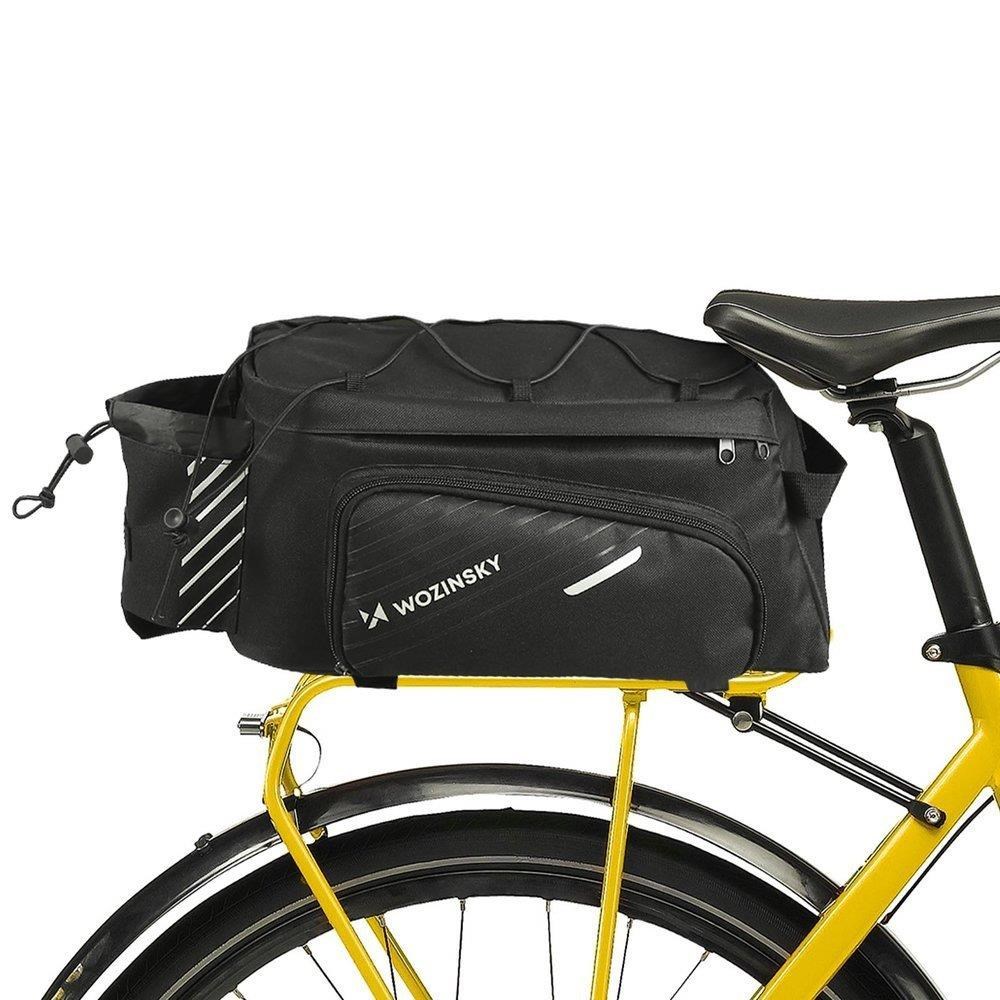 Wozinsky Bike Pannier Rack Bag with Shoulder Strap 9L (Rain Cover Included) Black (WBB22BK) Cykeltilbehoer 5907769300646
