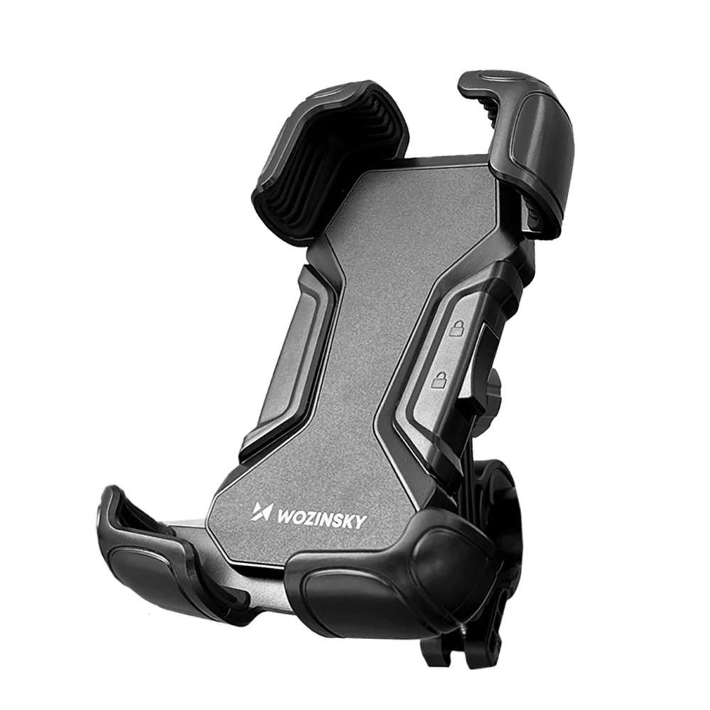 Wozinsky strong phone holder for bicycle motorcycle scooter handlebars black (WBHBK6) Mobil Tilbehør 5907769306723