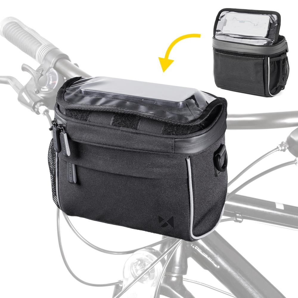 Wozinsky Handlebar Bag Bike Shoulder Bag Black (WBHBB-01) Cykeltilbehoer 5907769307539