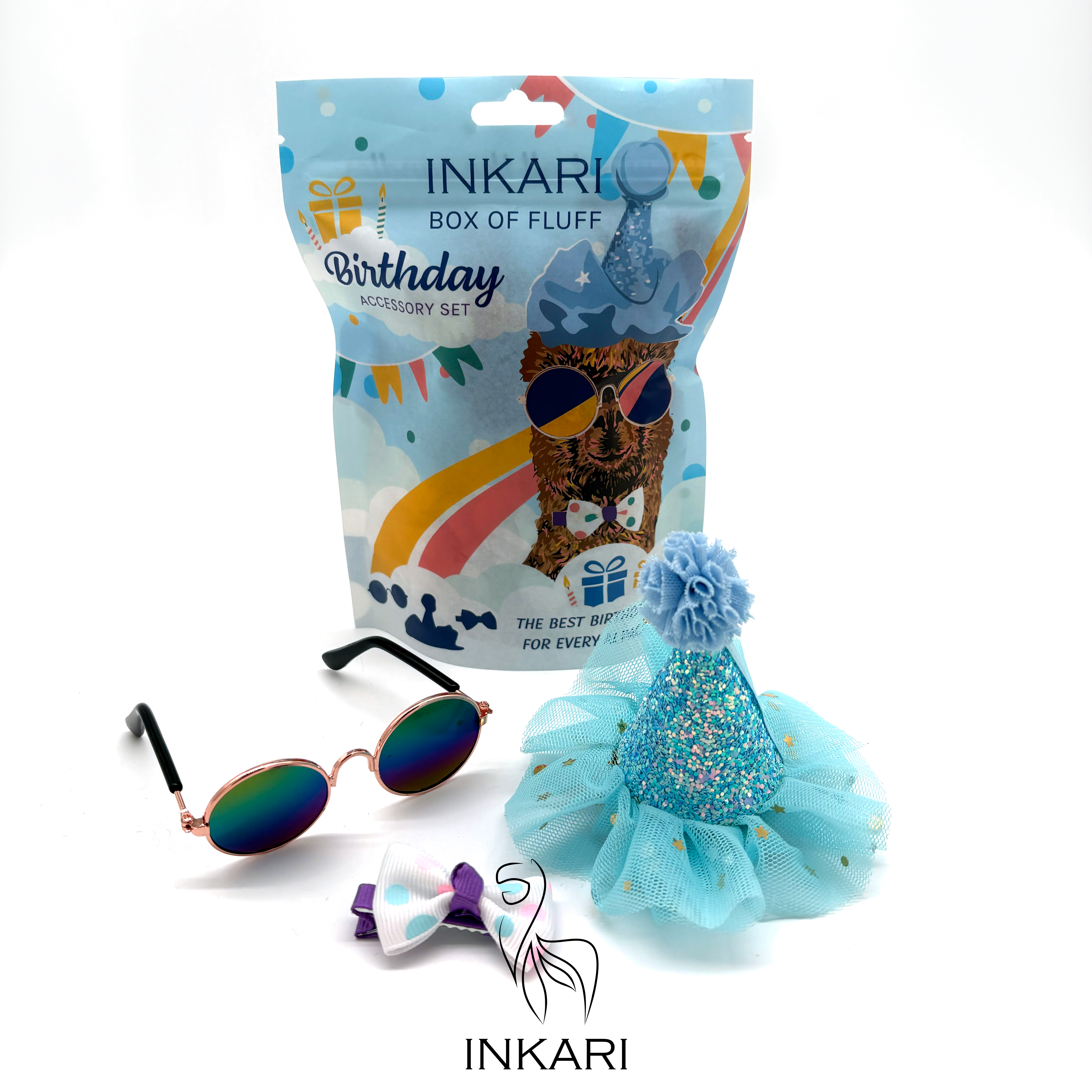 Inkari Alpacas Inkari Box of Fluff- BIRTHDAY - Tilbehørssæt Bamser ALPACA_ACCESSORY_SET_BIRTHDAY