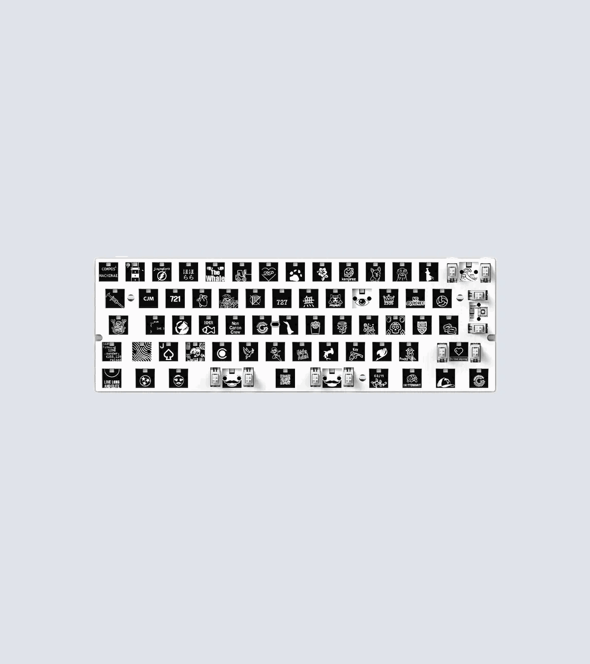 Wooting 60HE v2 Module - Split Spacebar - Keyboard Module - ISO Tastatur WK3C-ISOSP-N00-M1