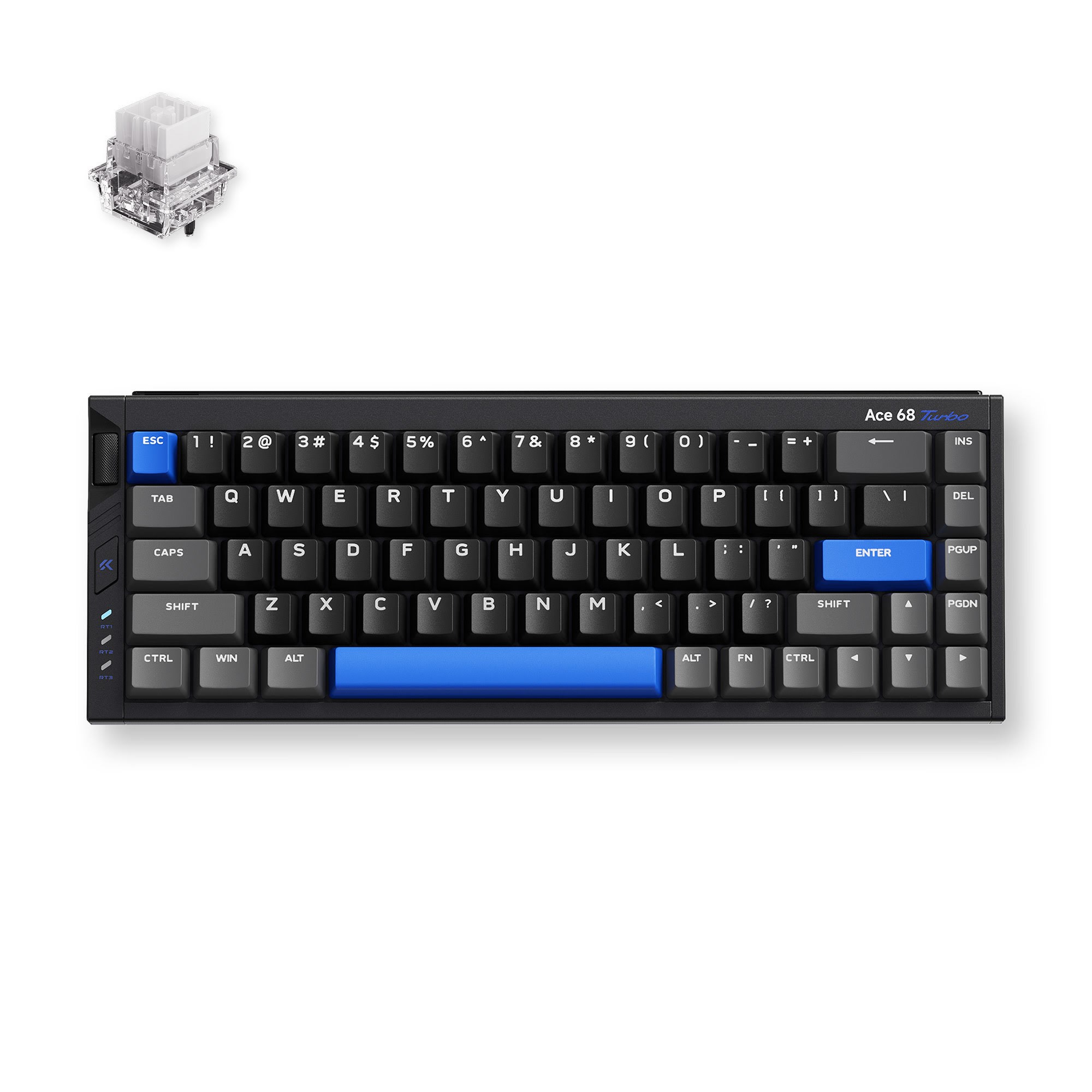MCHOSE Ace 68 Turbo (Cyber Black) - Gaming Tastatur - Uden Numpad - Amerikansk engelsk - Sort Tastatur HW-Ace68Turbo-5