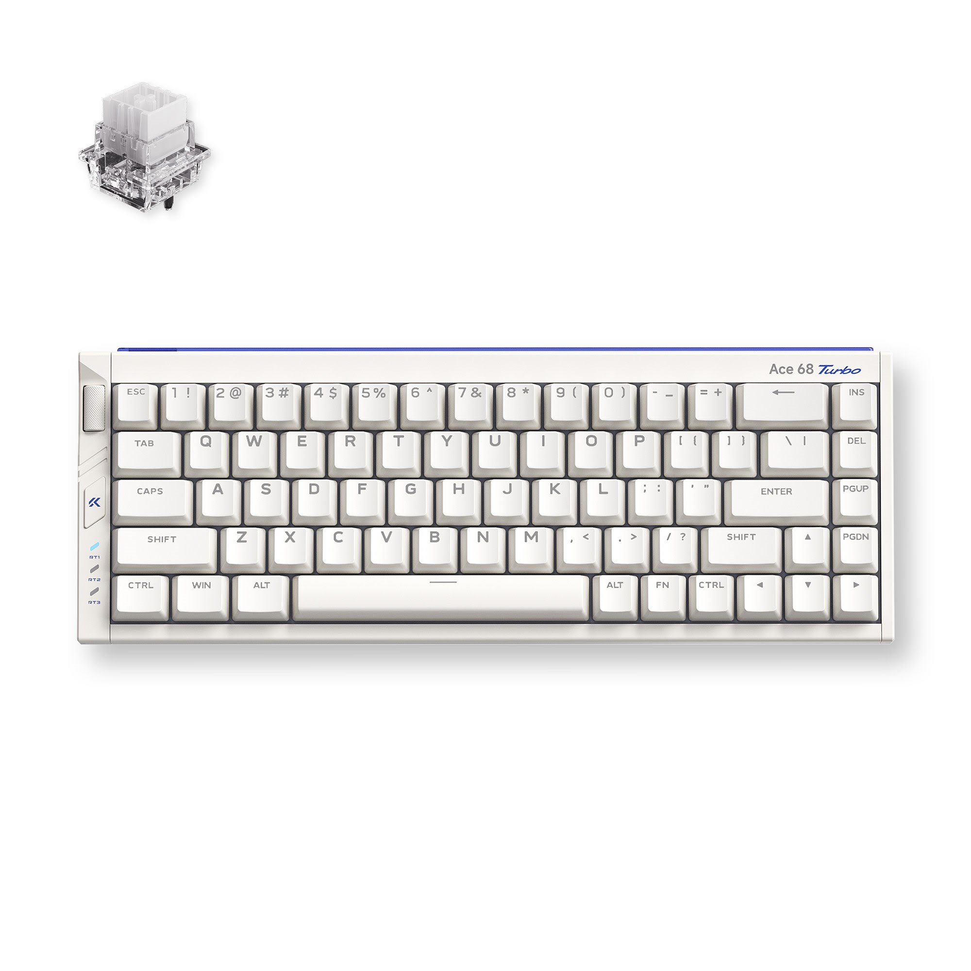 MCHOSE Ace 68 Turbo (Nova White) - Gaming Tastatur - Uden Numpad - Amerikansk engelsk - Hvid