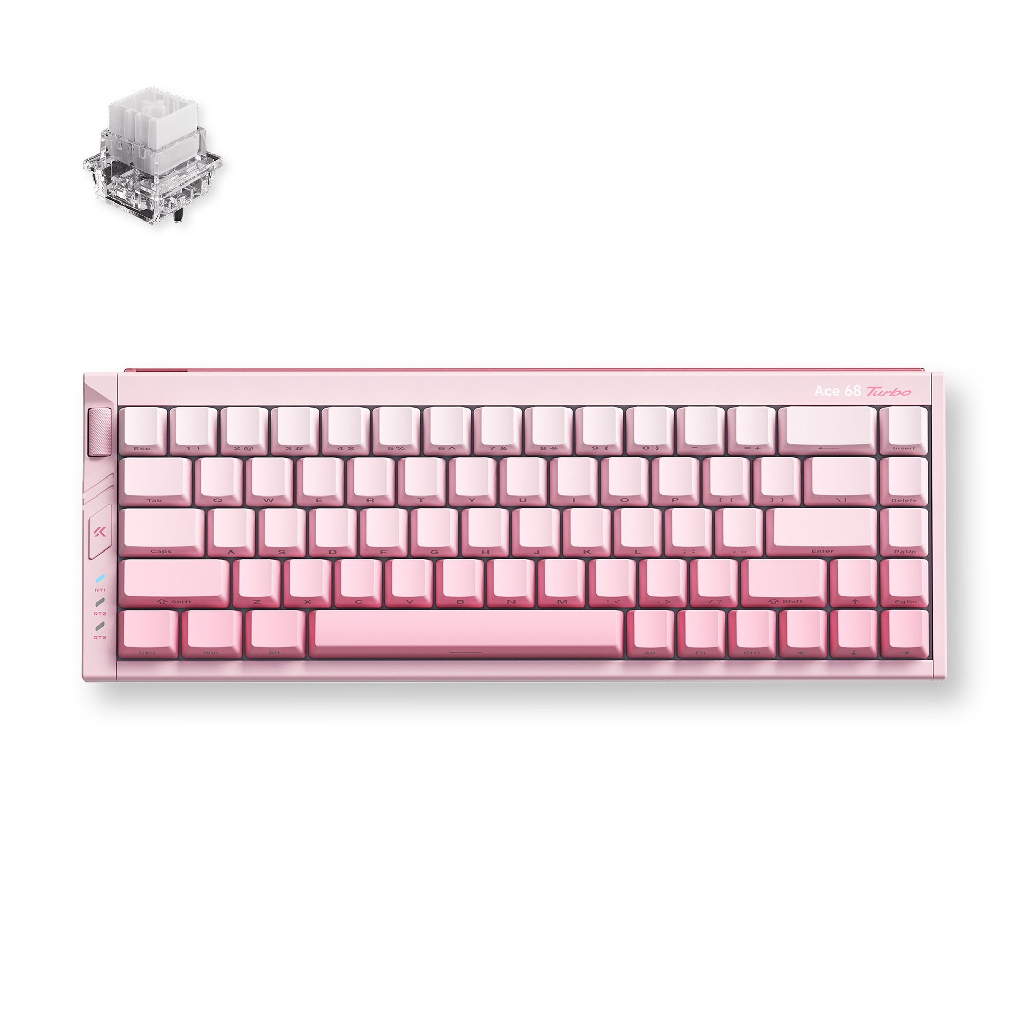 MCHOSE Ace 68 Turbo (Peachy Pink) - Gaming Tastatur - Uden Numpad - Amerikansk engelsk - Pink Tastatur HW-Ace68Turbo-7