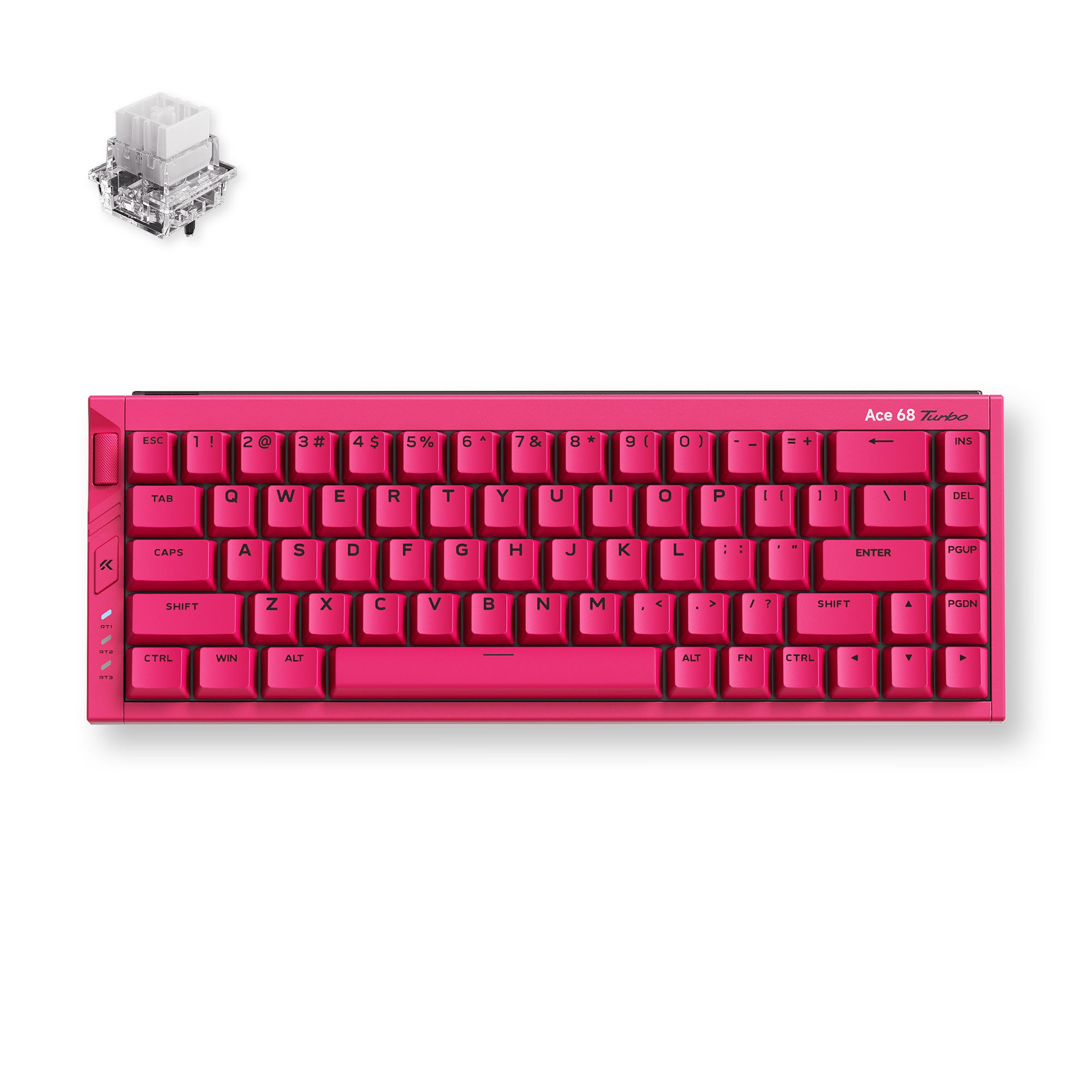 MCHOSE Ace 68 Turbo (Berry Red) - Gaming Tastatur - Uden Numpad - Amerikansk engelsk - Rød