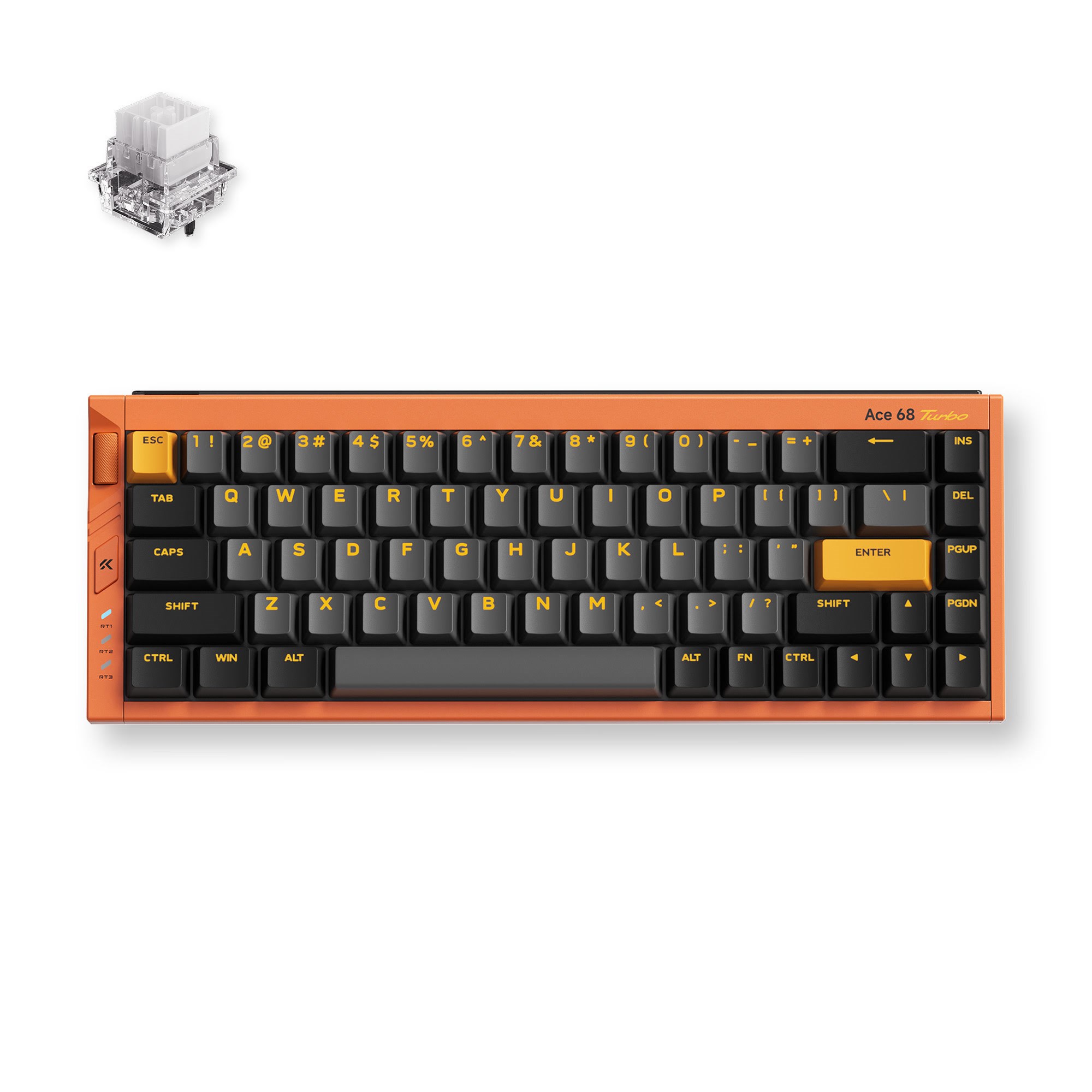 MCHOSE Ace 68 Turbo (Galaxy Orange) - Gaming Tastatur - Uden Numpad - Amerikansk engelsk - Orange Tastatur HW-Ace68Turbo-9