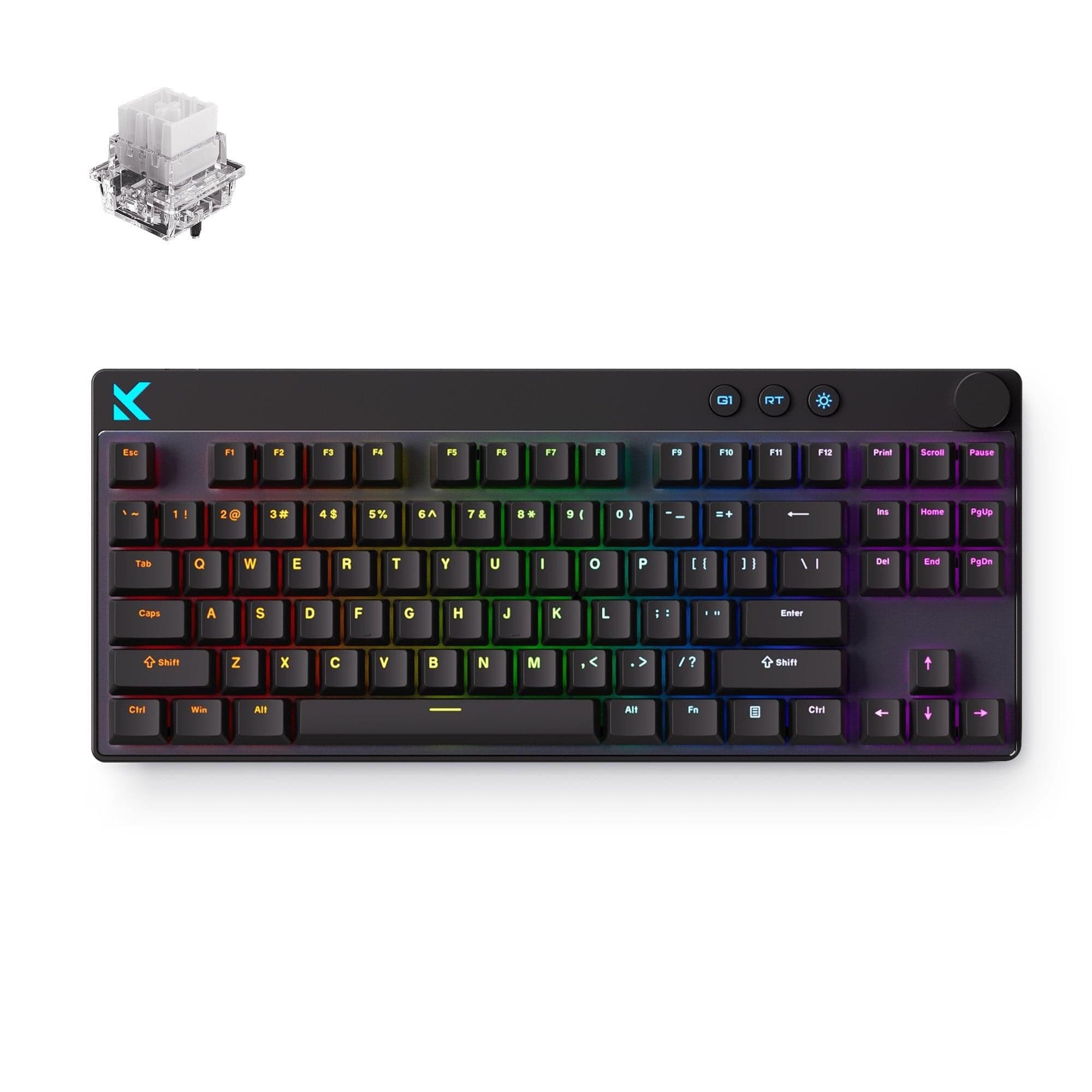 MCHOSE Mix 87 Mount Tai Magnetic Hall Effect - Gaming Tastatur - Uden Numpad - Amerikansk engelsk - Sort Tastatur MC-Mix87-9
