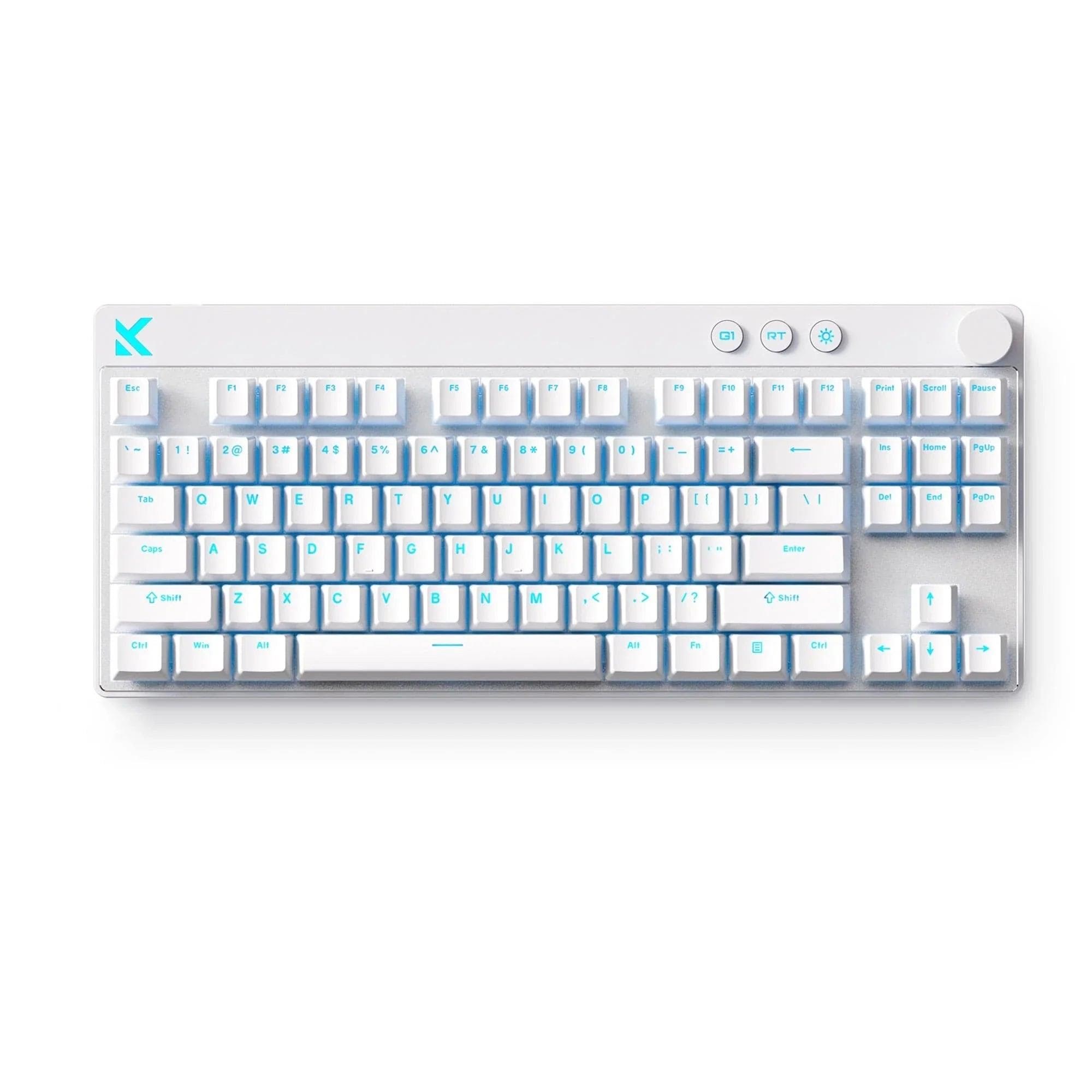 MCHOSE Mix 87 Mount Tai Magnetic Hall Effect - Gaming Tastatur - Uden Numpad - Amerikansk engelsk - Hvid