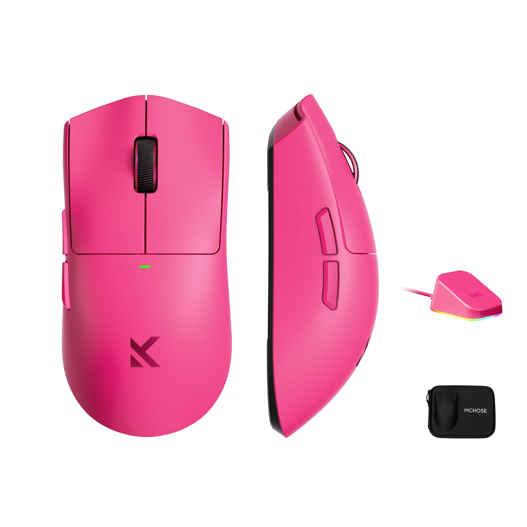 MCHOSE K7 Ultra Lightweight Wireless - Gaming Mus - Optisk - 6 knapper - Pink Mus MC-K7-10