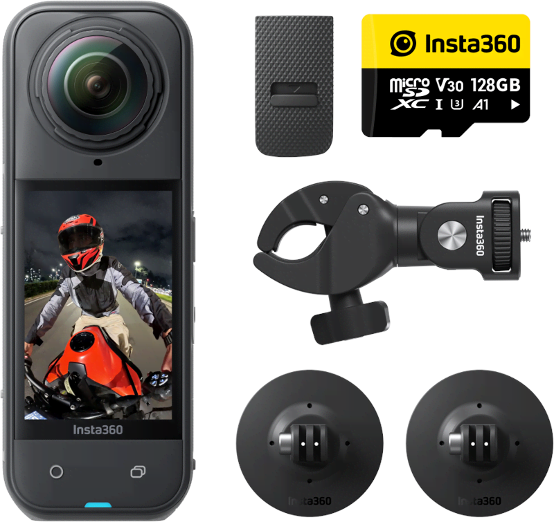 Insta360 X5 Motorcycle Bundle Action Kamera Sort 6977644761472