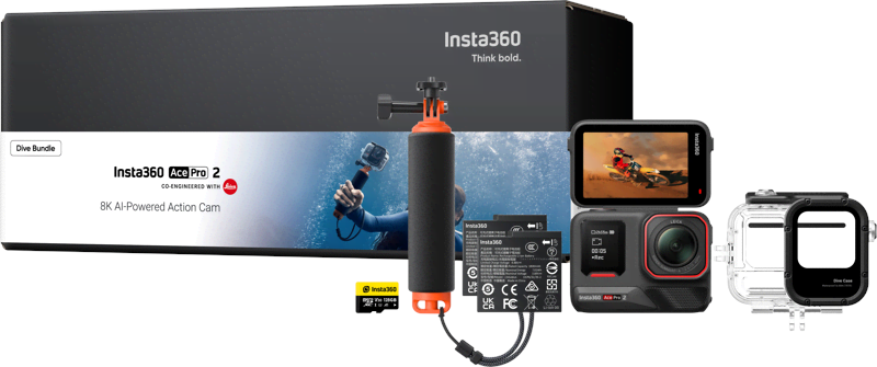 Insta360 Ace Pro 2 Dive Bundle Action Kamera Sort 6977644761199