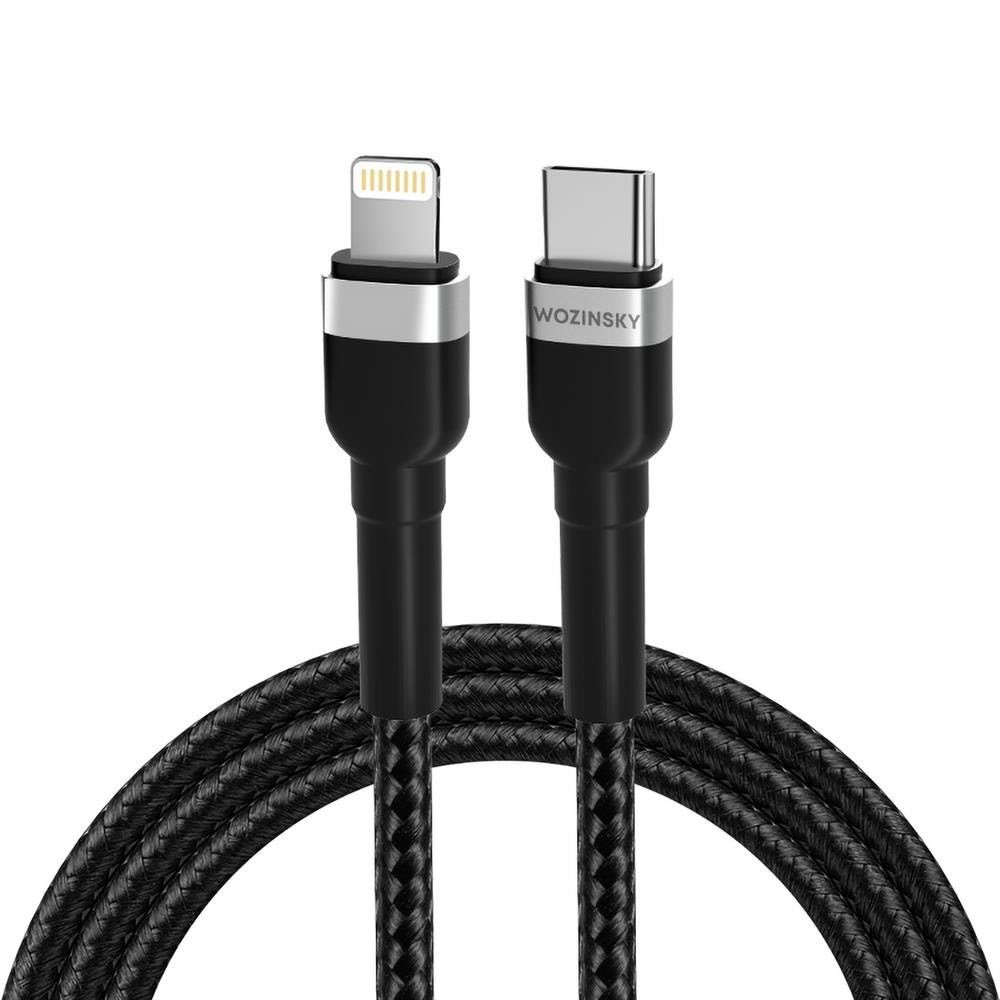 Wozinsky WNBCL1 Lightning / USB-C PD 30W 1 m Cable - Black Usb Kabel Sort 5907769308758