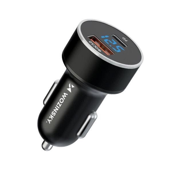 Wozinsky WDCCAC USB-C USB-A 36W Car Charger - Black Mobil Oplader 5907769308505