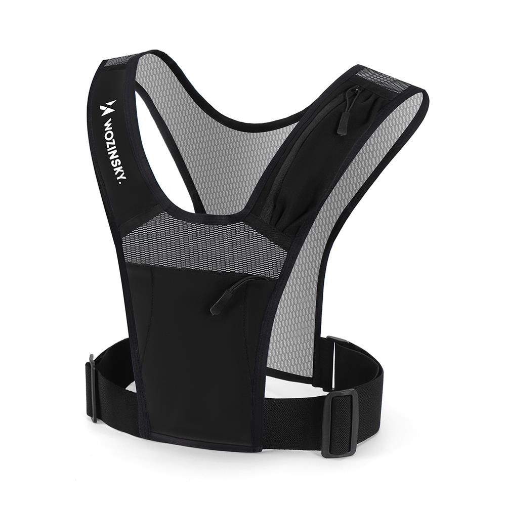 Wozinsky WKDB1 Reflective Running Vest with Pockets - Black Træningsudstyr 5907769364402