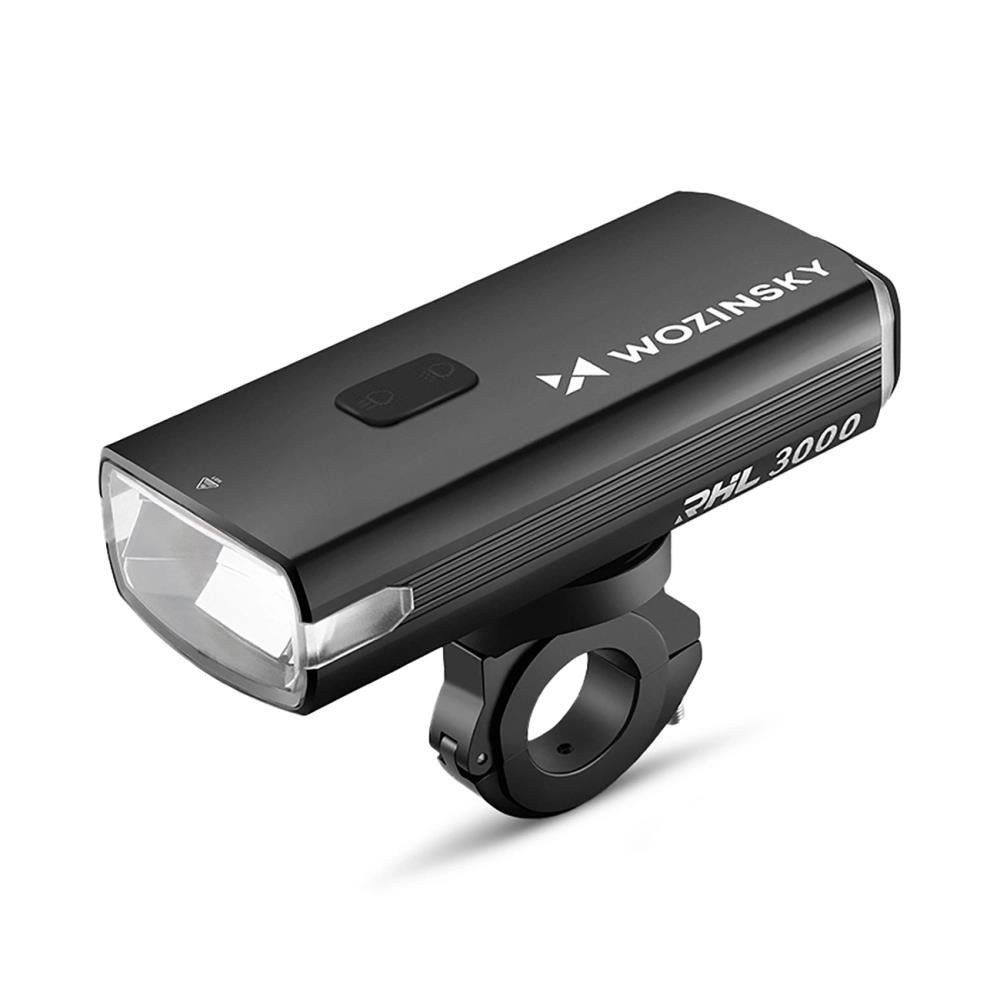 Wozinsky Front Bike Light + USB-C Cable (3000 lm) - Black Cykellygter 5907769372476
