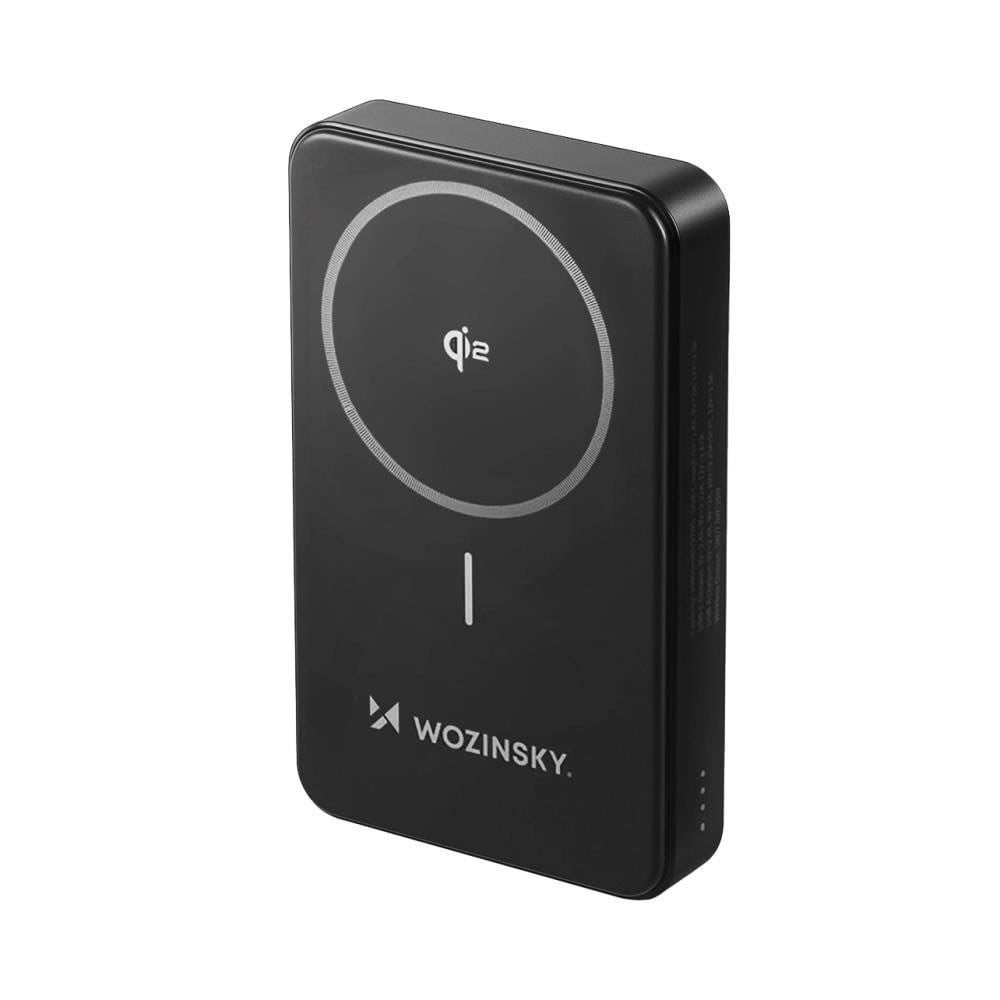 Wozinsky WLWP-10KA0Y3S 22.5W PD Qi2 10000 mAh with stand 1x USB-A 1x USB-C - black - 10000 mAh Powerbank Sort 5907769367441