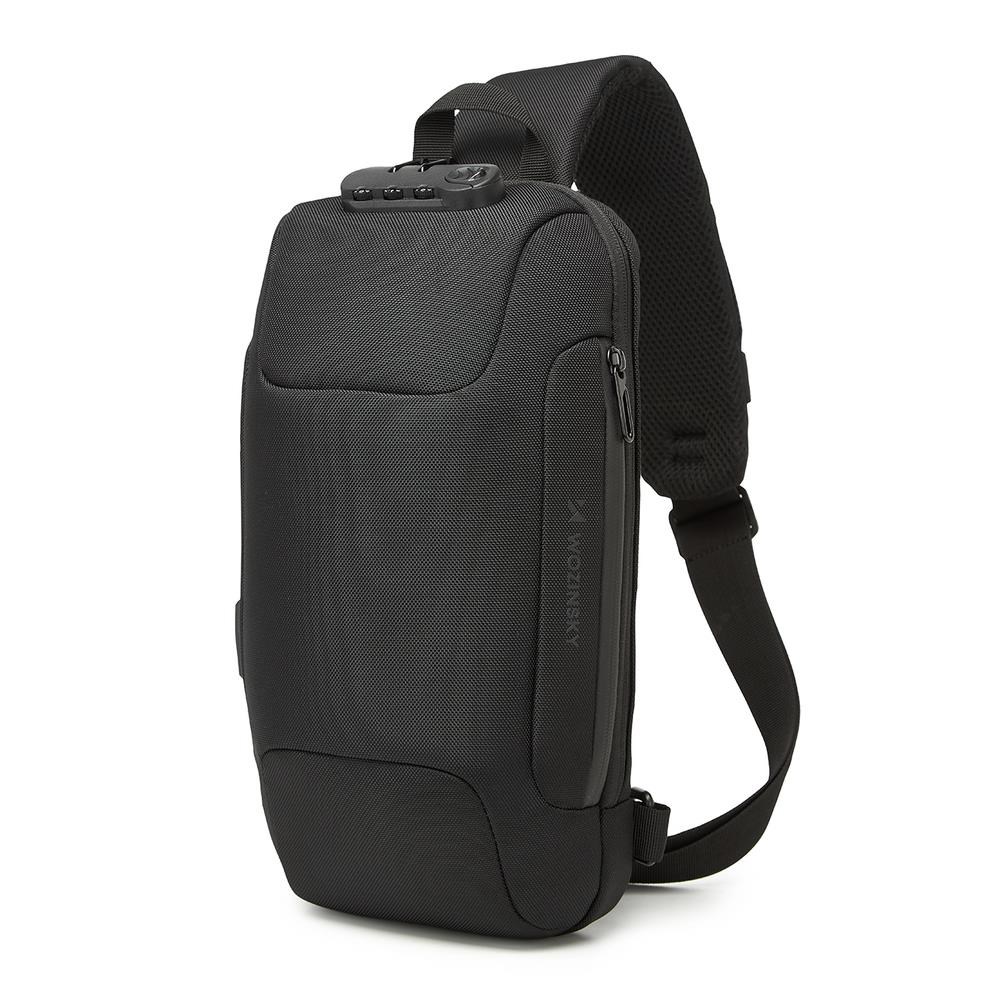 Wozinsky Premium Single Shoulder Anti-Theft City Backpack with Organizer and USB - Black