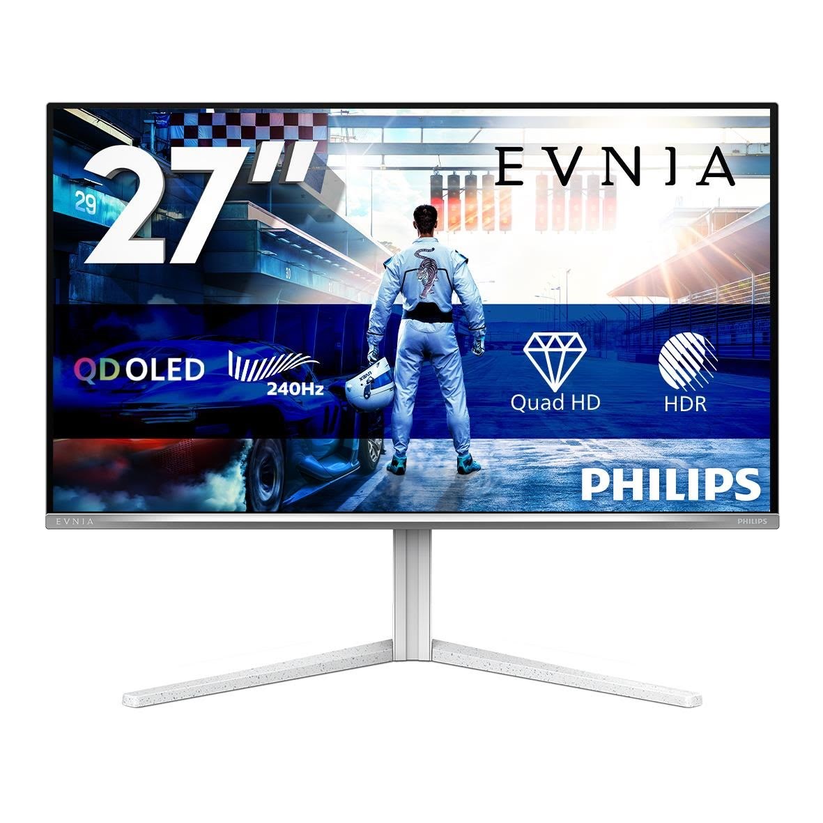 26.5" Philips Evnia 6000 27M2N6501L/00 computer monitor Computerskærm White