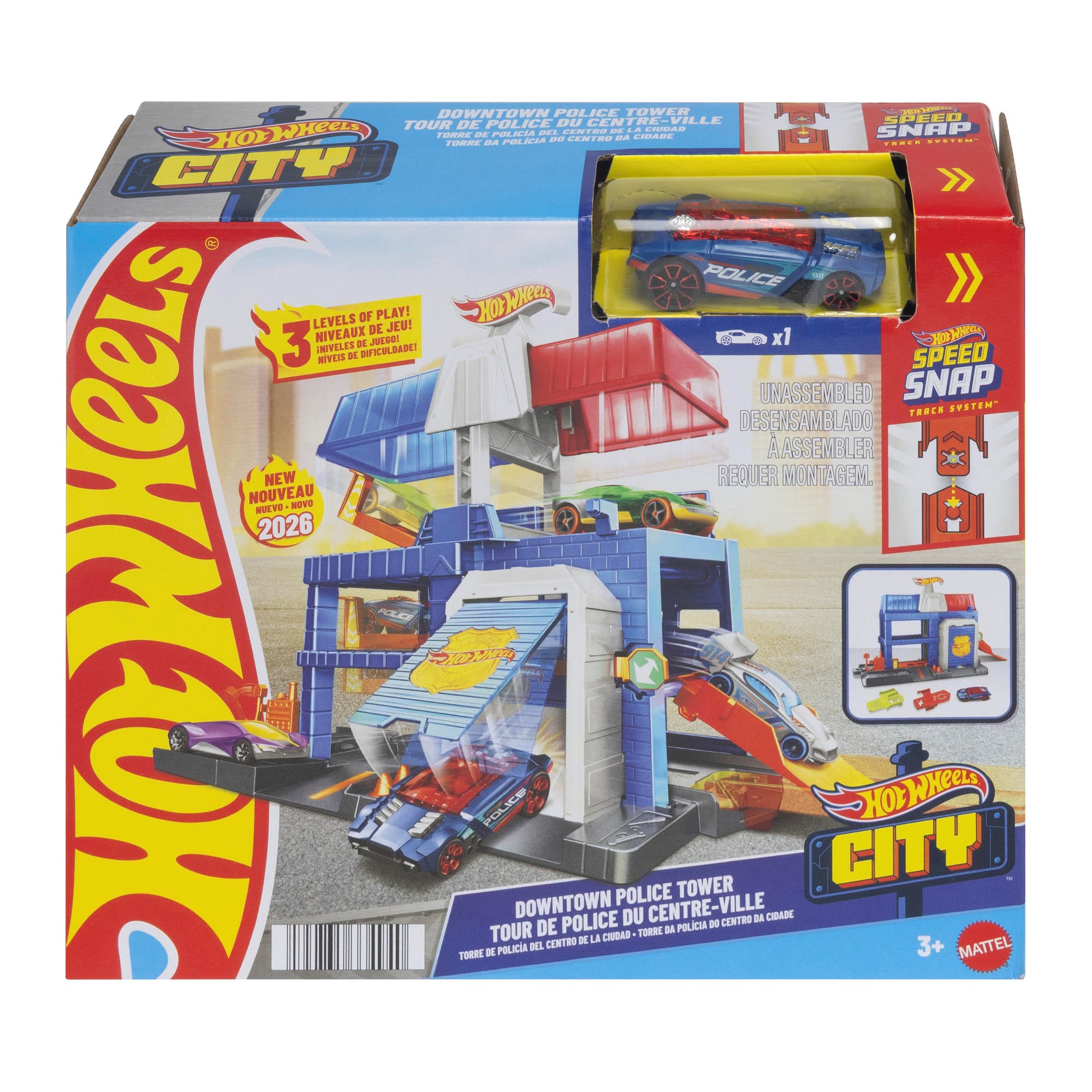 Hot Wheels City Downtown Police Station Legetøjsbil JHL74