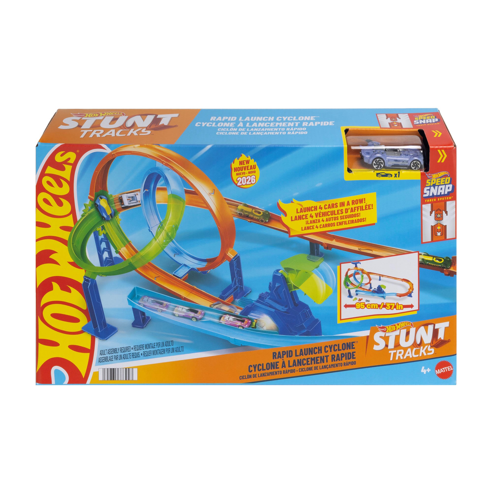 Hot Wheels Stunt Tracks Dobbelt loop-smash Legetøjsbil JHK73