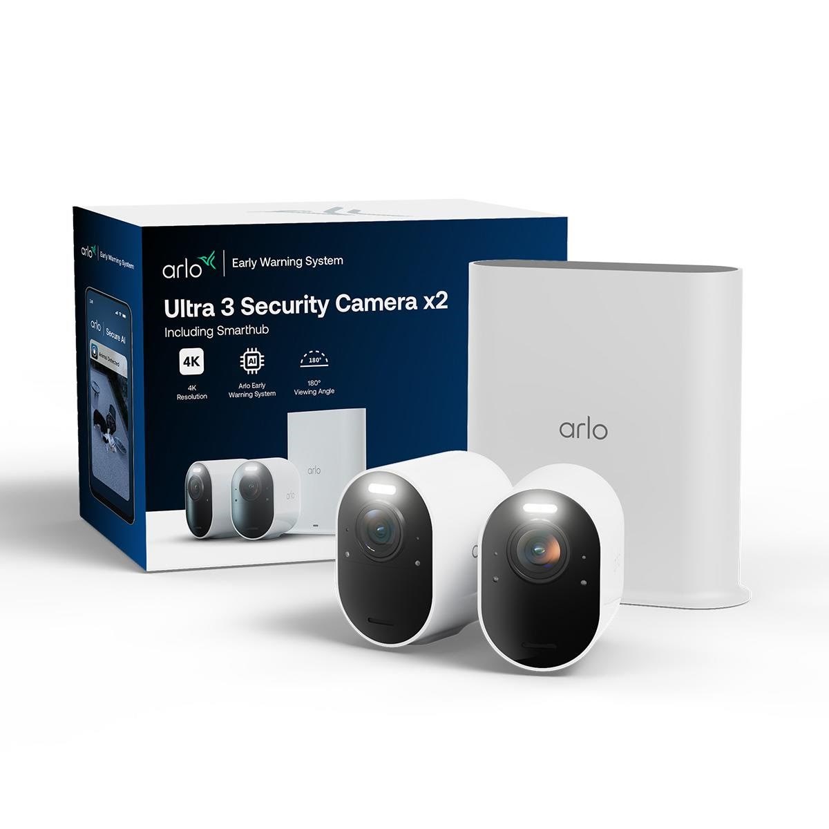 Arlo Ultra 3 Overvågningskamera, 2-kamerær Netværkskamera VMS5250-100EUS