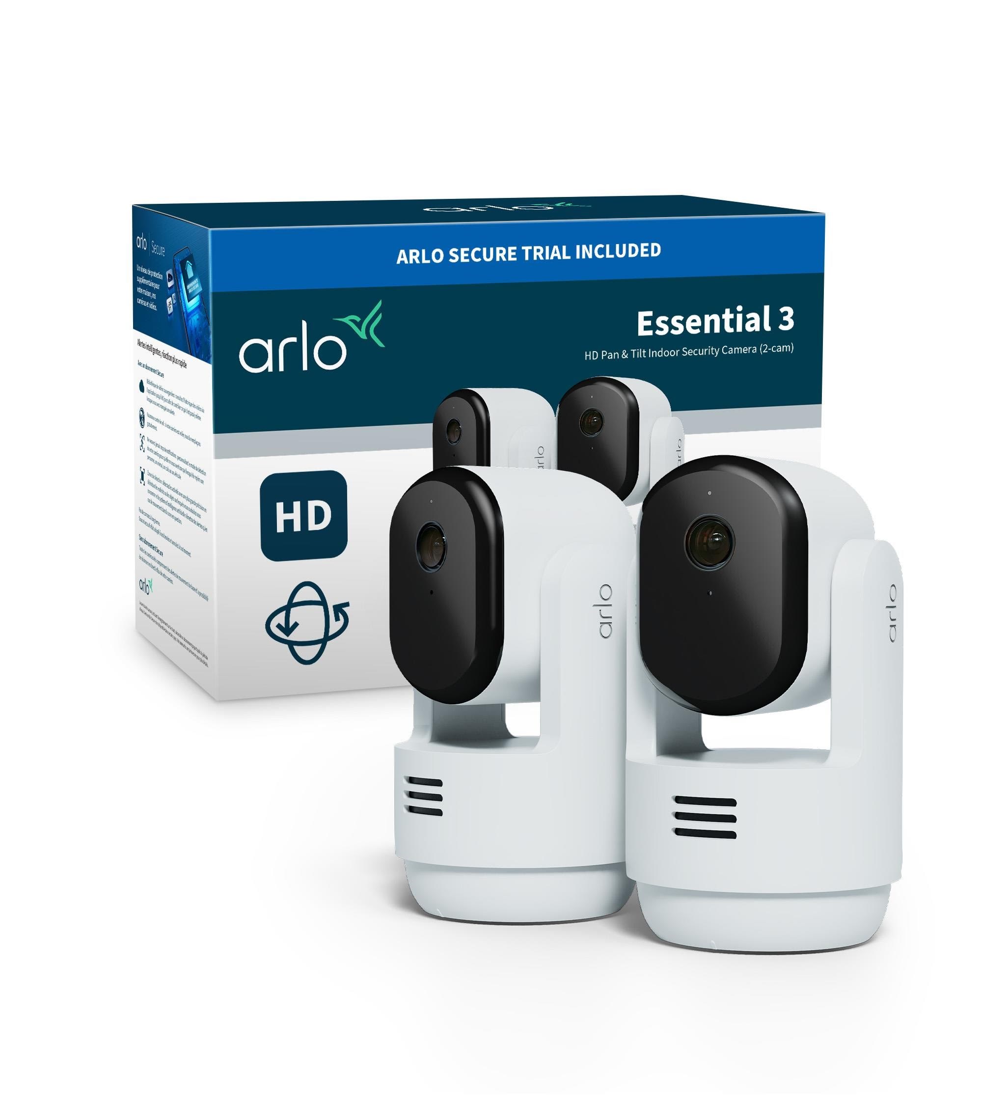 Arlo Essential 3 HD Pan-Tilt-Zoom indendørs kamera (2-kamerær) Smart Home VMC2273-100EUS