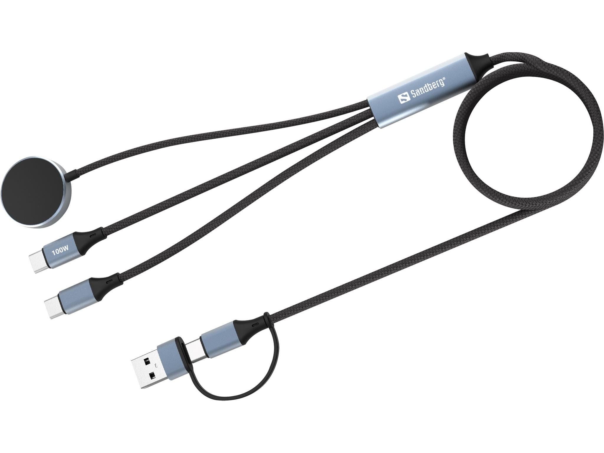 Sandberg 3in1 Travel Charge 100W Cable Usb Kabel Sort 441-69