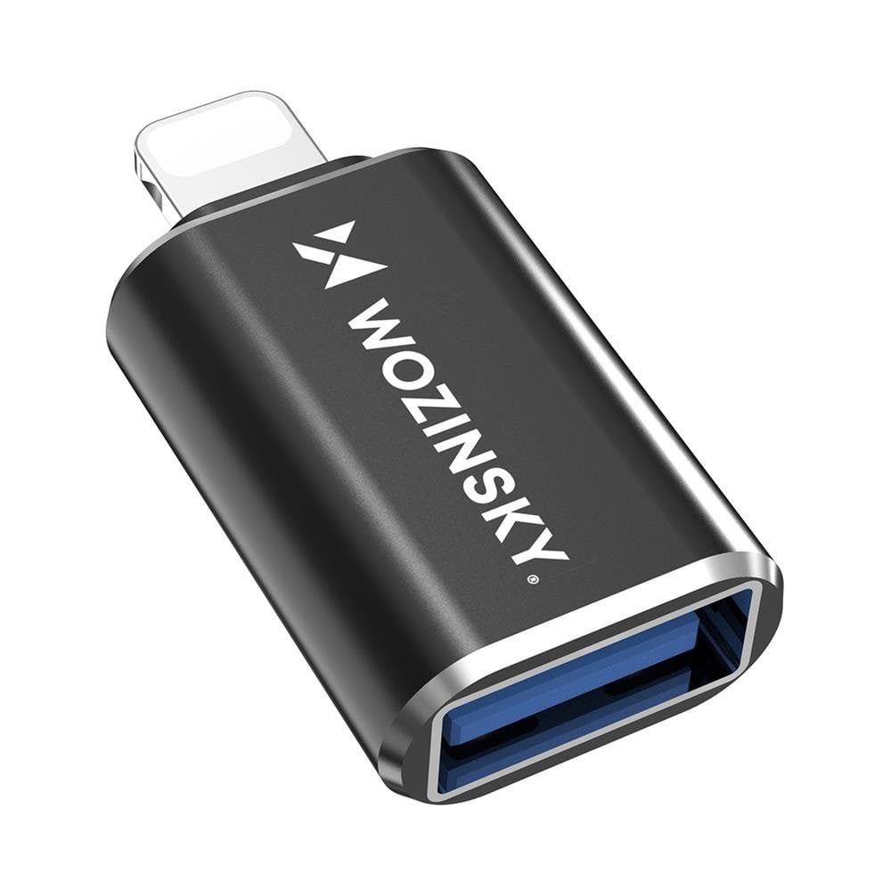 Wozinsky WALA-01 Lightning Adapter - USB-A OTG - Black Usb Kabel Sort 5907769378959