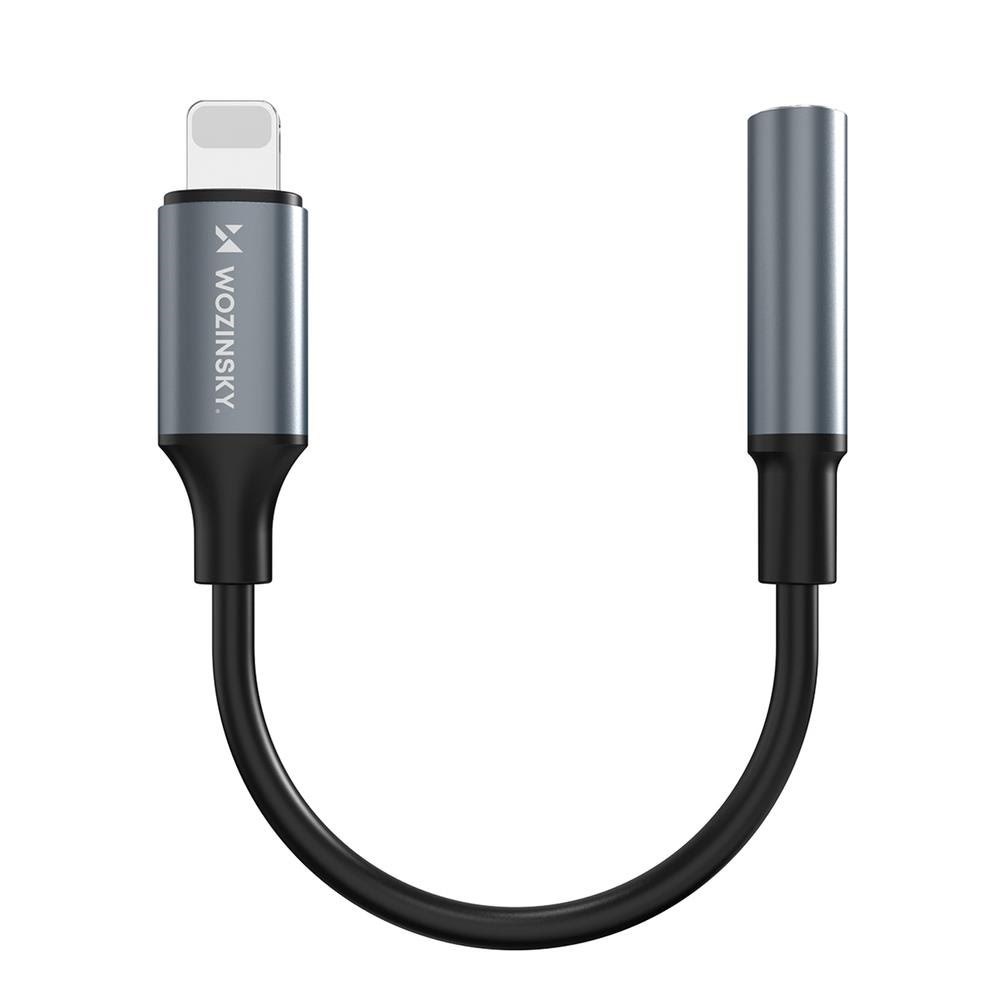 Wozinsky WALJ-01 Lightning Adapter - Mini Jack 3.5mm - Black Audiokabel Sort 5907769378935