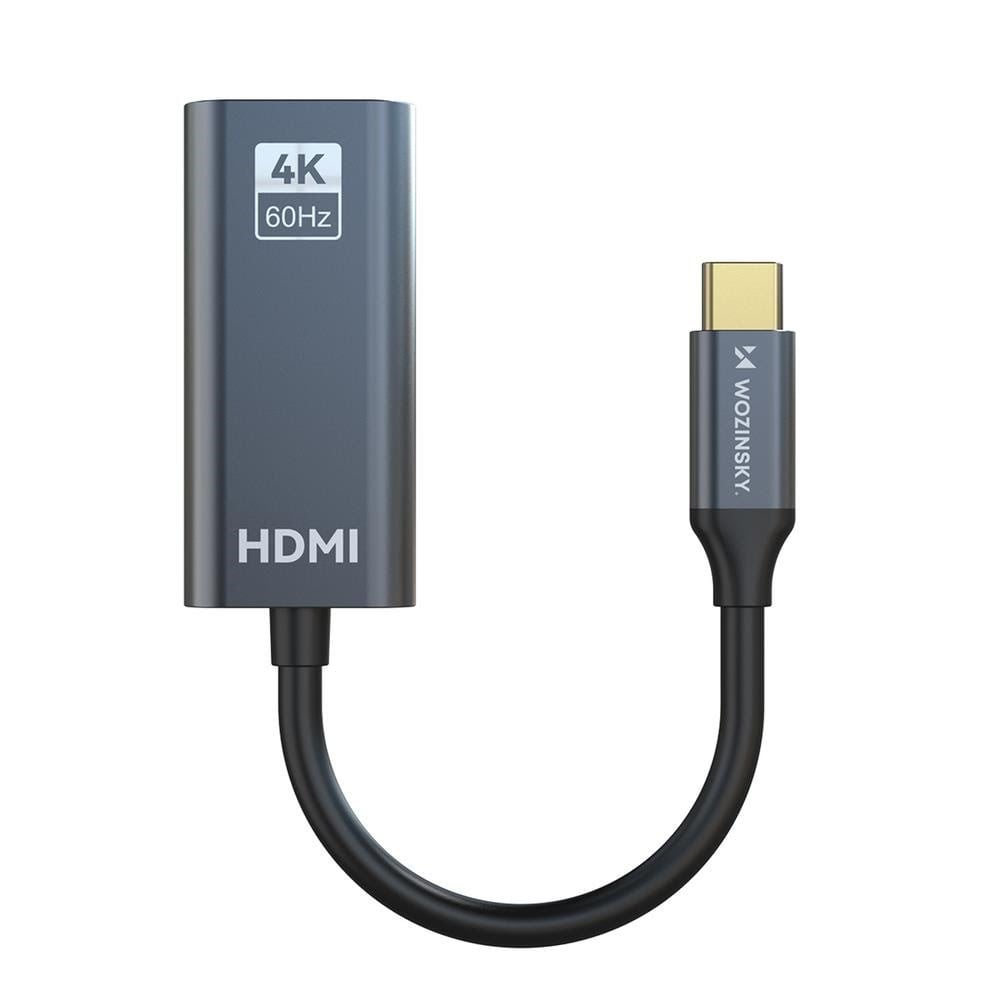 Wozinsky WACH-01 USB-C - HDMI 4K 60Hz - Black Skærmkabel Sort 5907769378904