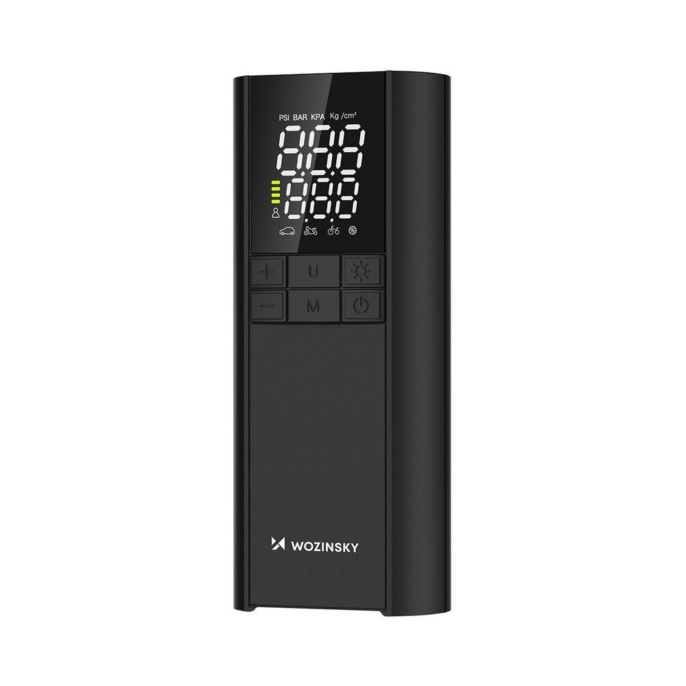 Wozinsky WPEP-8000 Compressor Electric Pump Powerbank 8000mAh Flashlight - Black - 8000 mAh Powerbank Sort 5907769384226