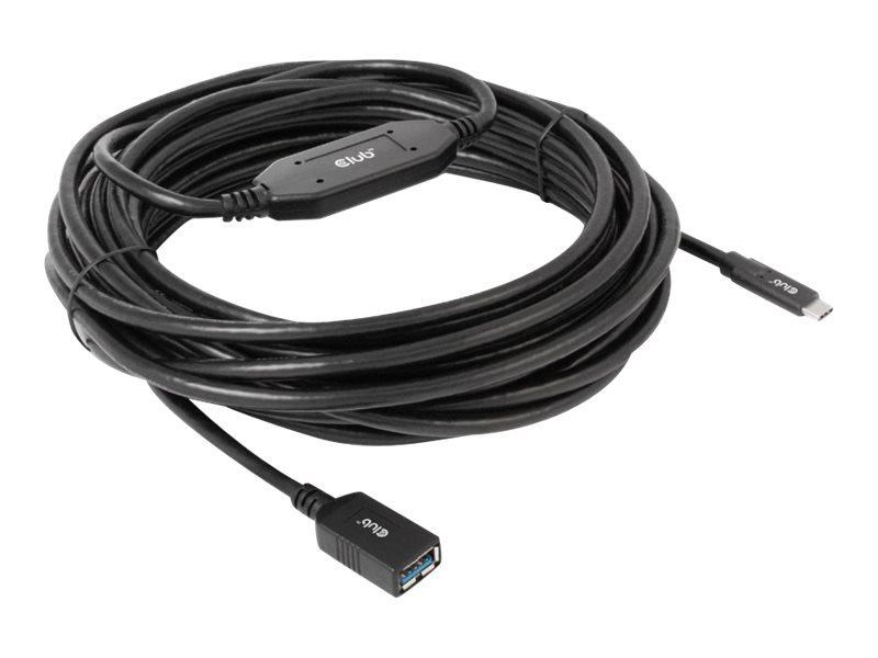 Club 3D - USB-C cable - 24 pin USB-C to USB Type A - 10 m Usb Kabel Sort CAC-1538
