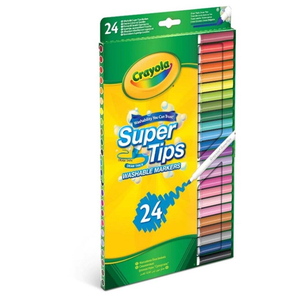 Crayola Supertips vaskbare tuscher 24 stk. Kreativt Legetøj 7551