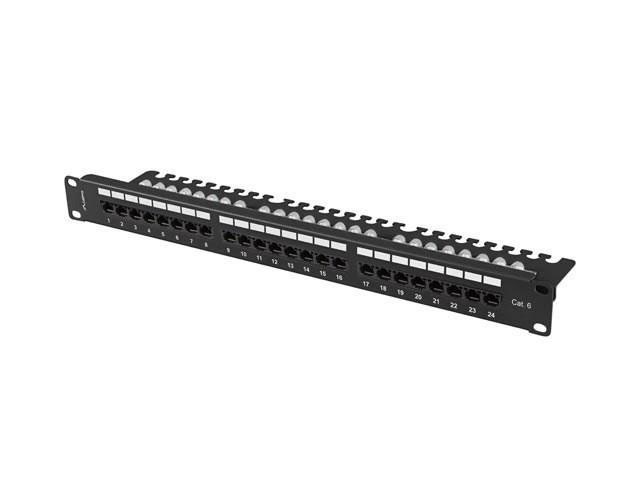 Lanberg Patch Panel 24-Port 1U 19" CAT.6 FTP Netværkstilbehør PPU6-1124-B