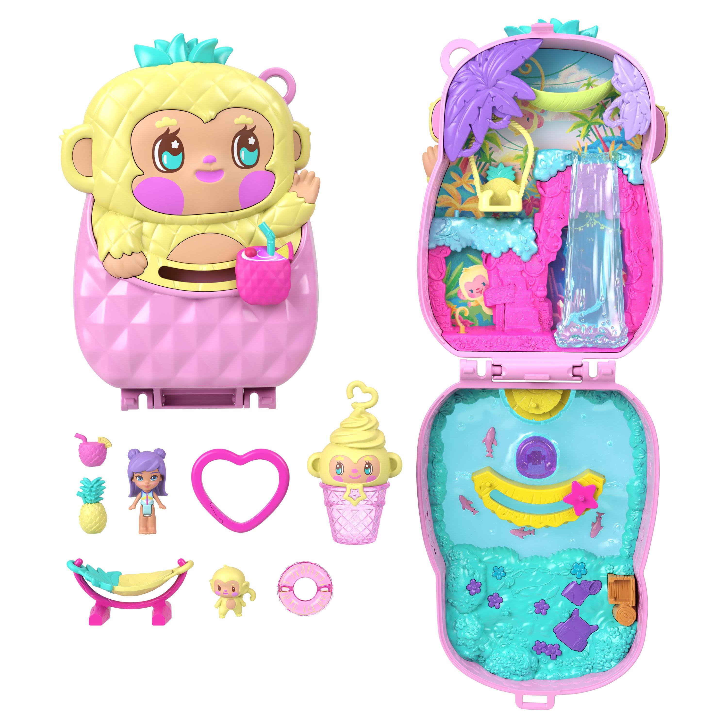 Polly Pocket Core Compact Ananas Monkey Colada Figur JKC49